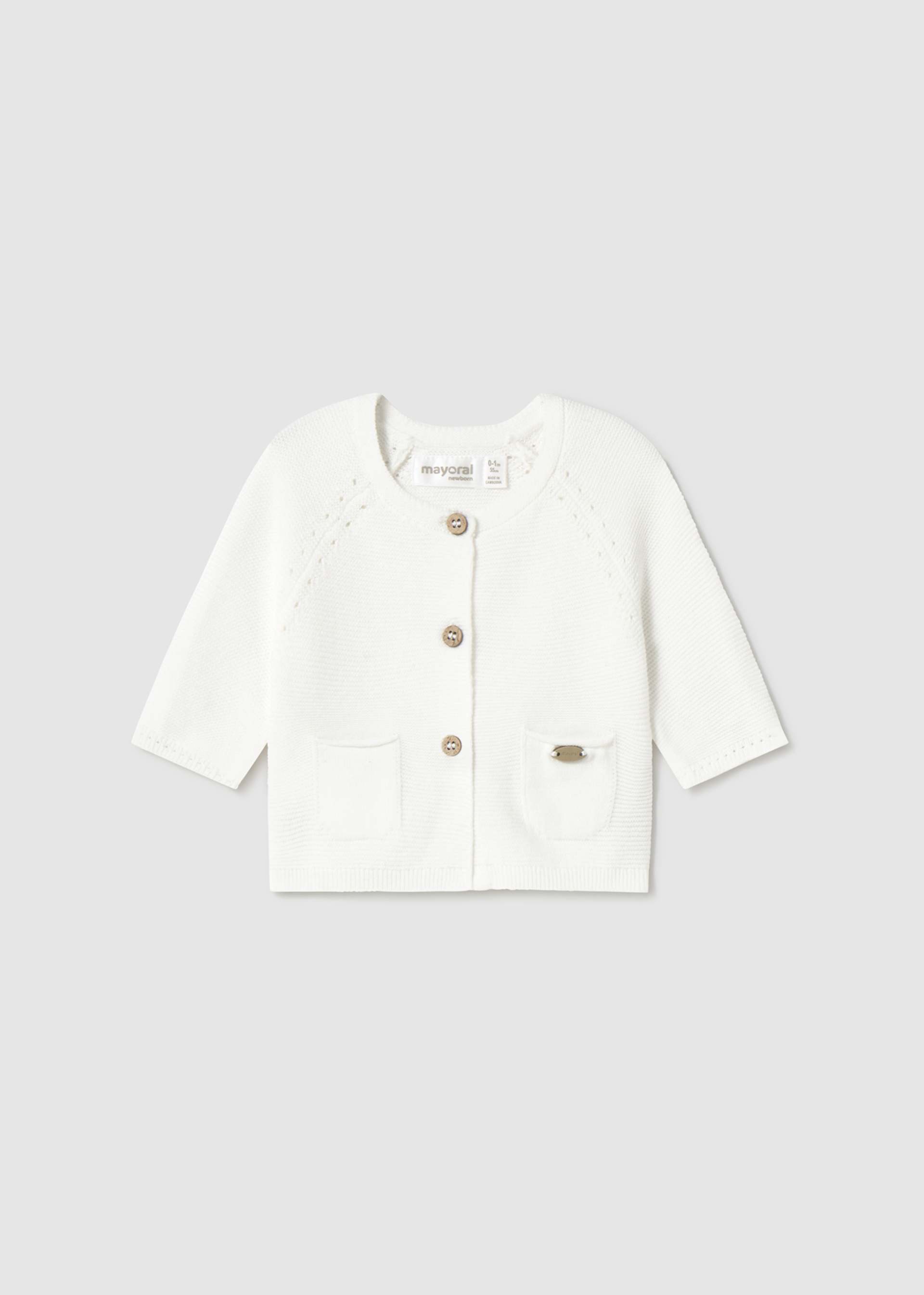 Torera tricot botones recién nacida Torera tricot botones recién nacida