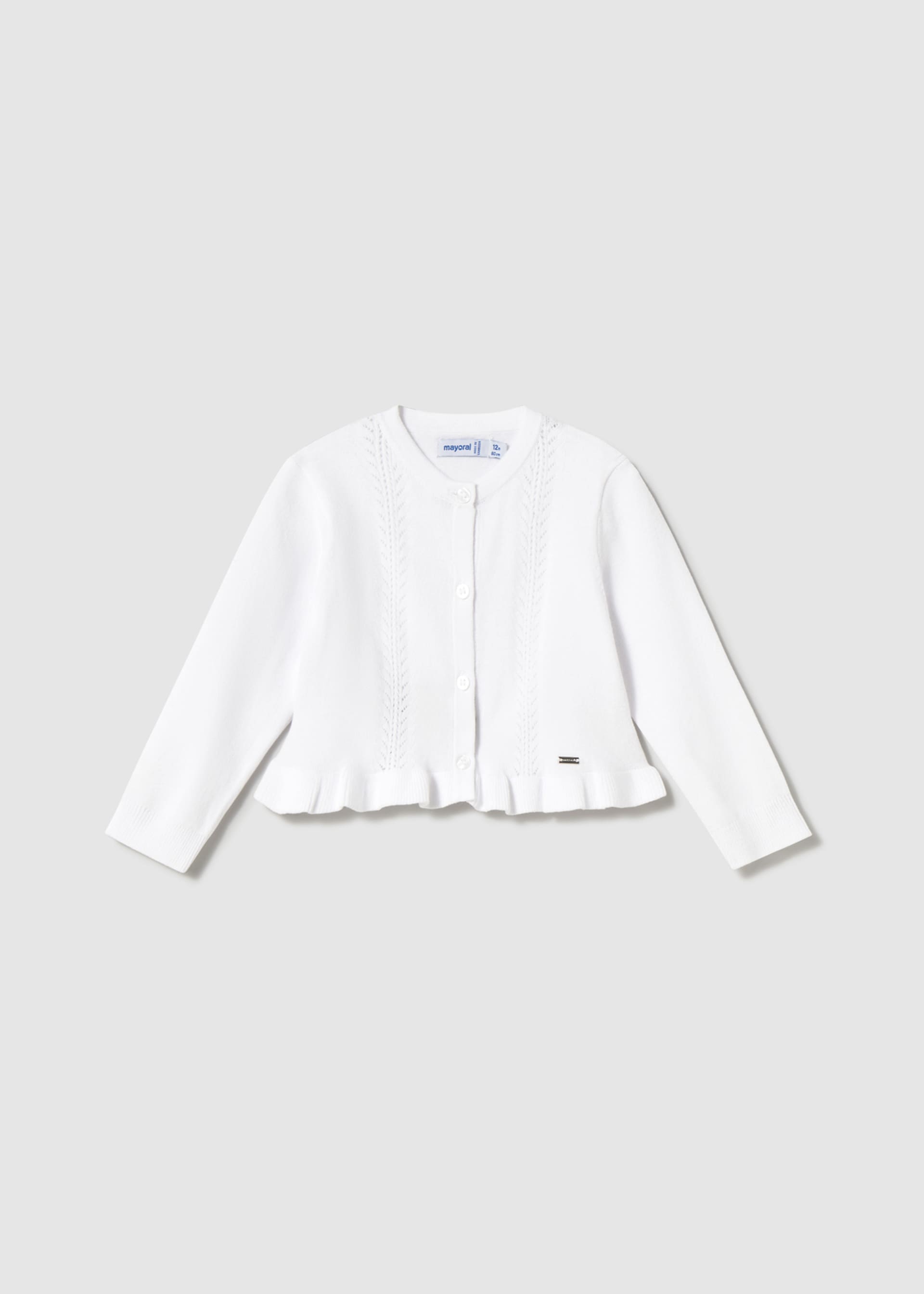 Baby ruffle tricot cardigan