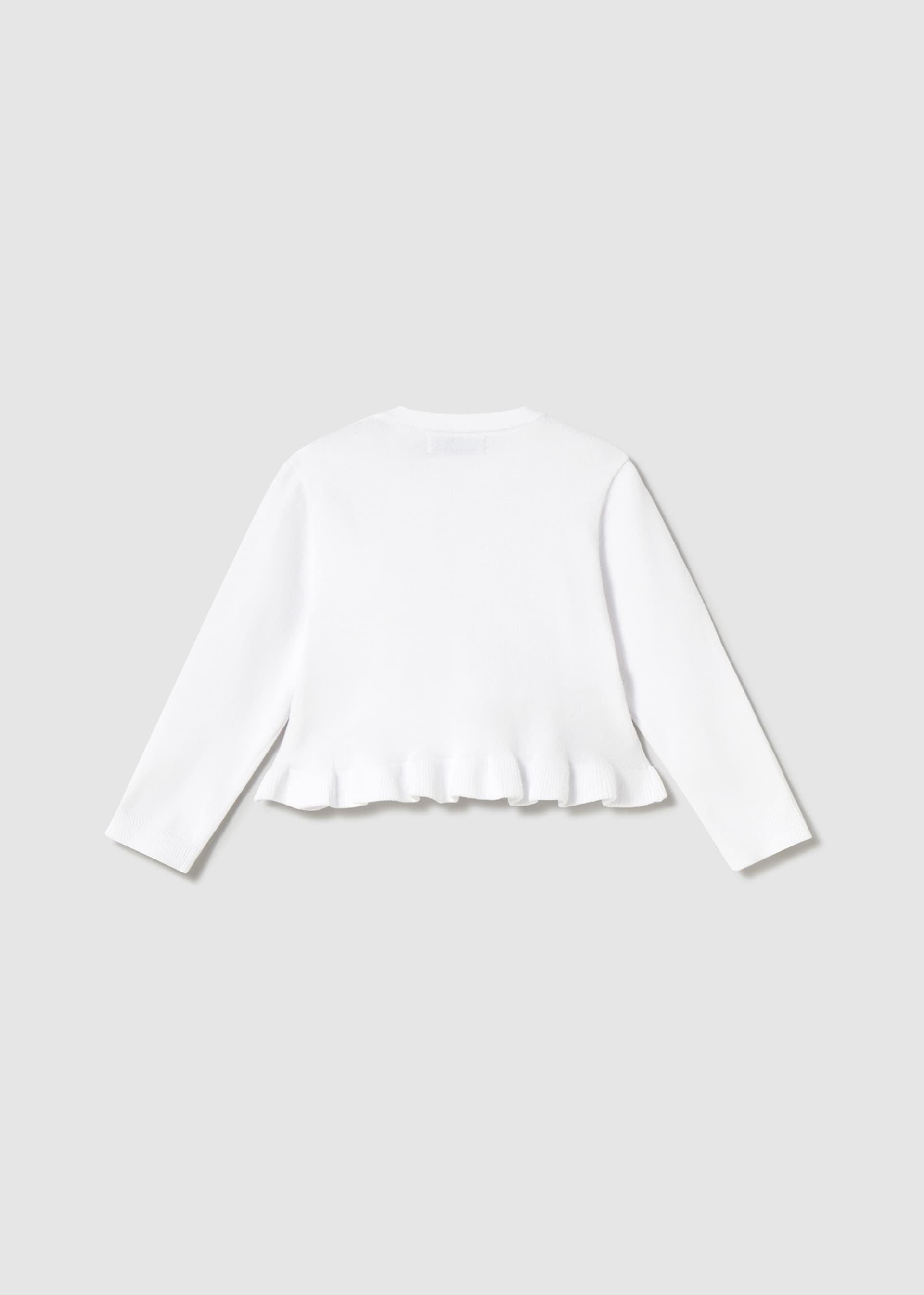 Baby ruffle tricot cardigan