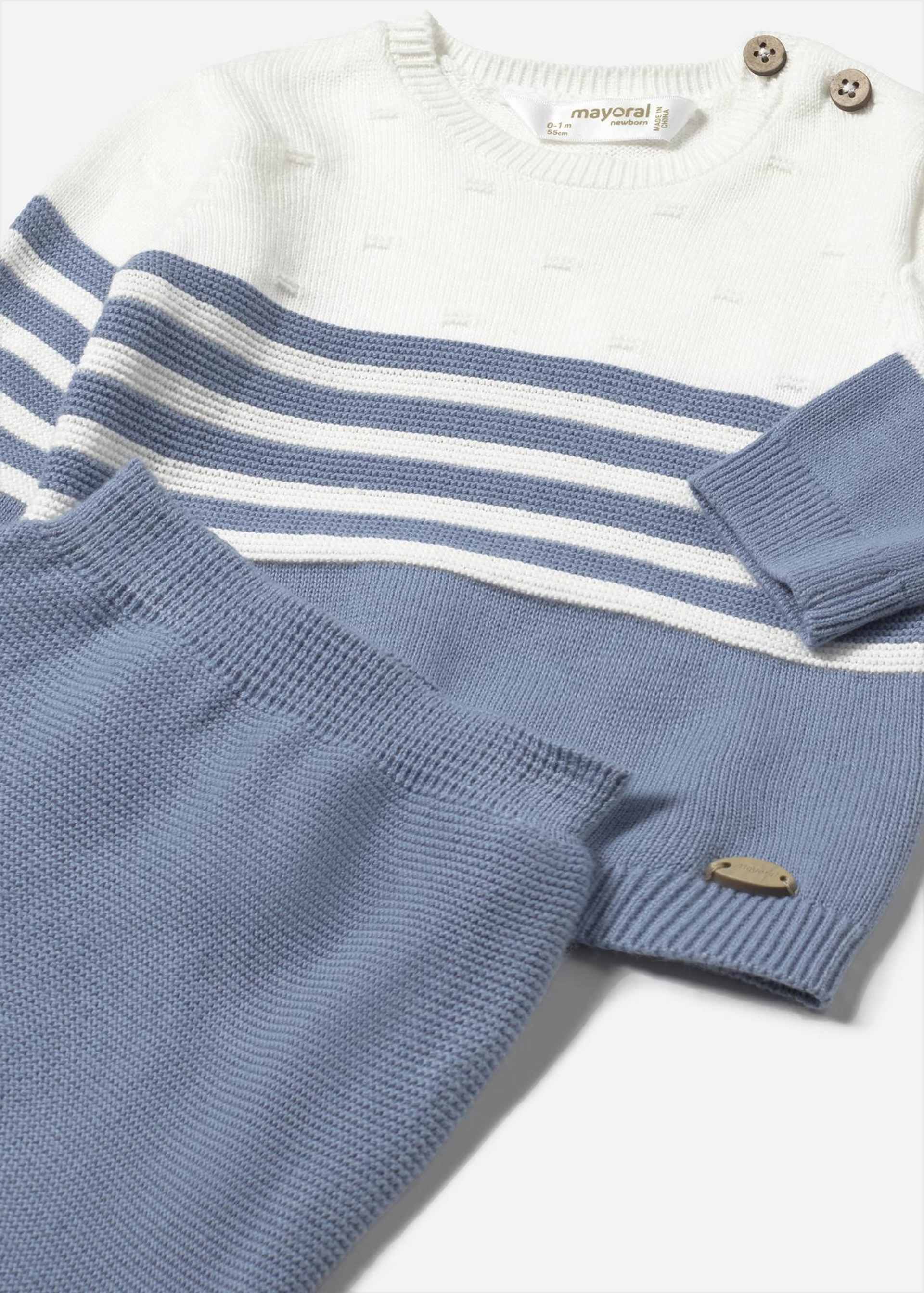 Conjunto polaina y jersey tricot recién nacido Conjunto polaina y jersey tricot recién nacido