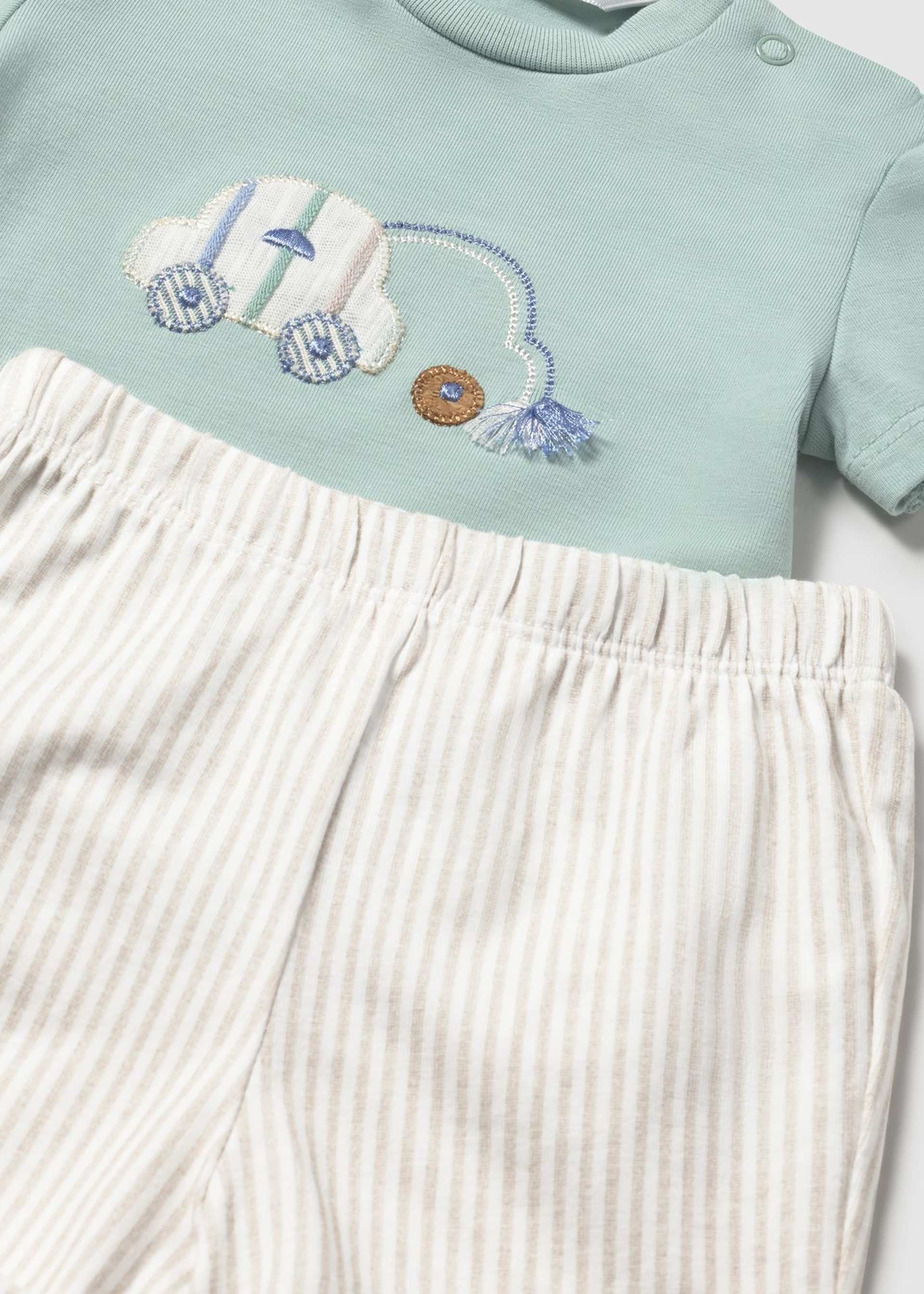 Conjunto 4 piezas pantalón corto recién nacido Conjunto 4 piezas pantalón corto recién nacido