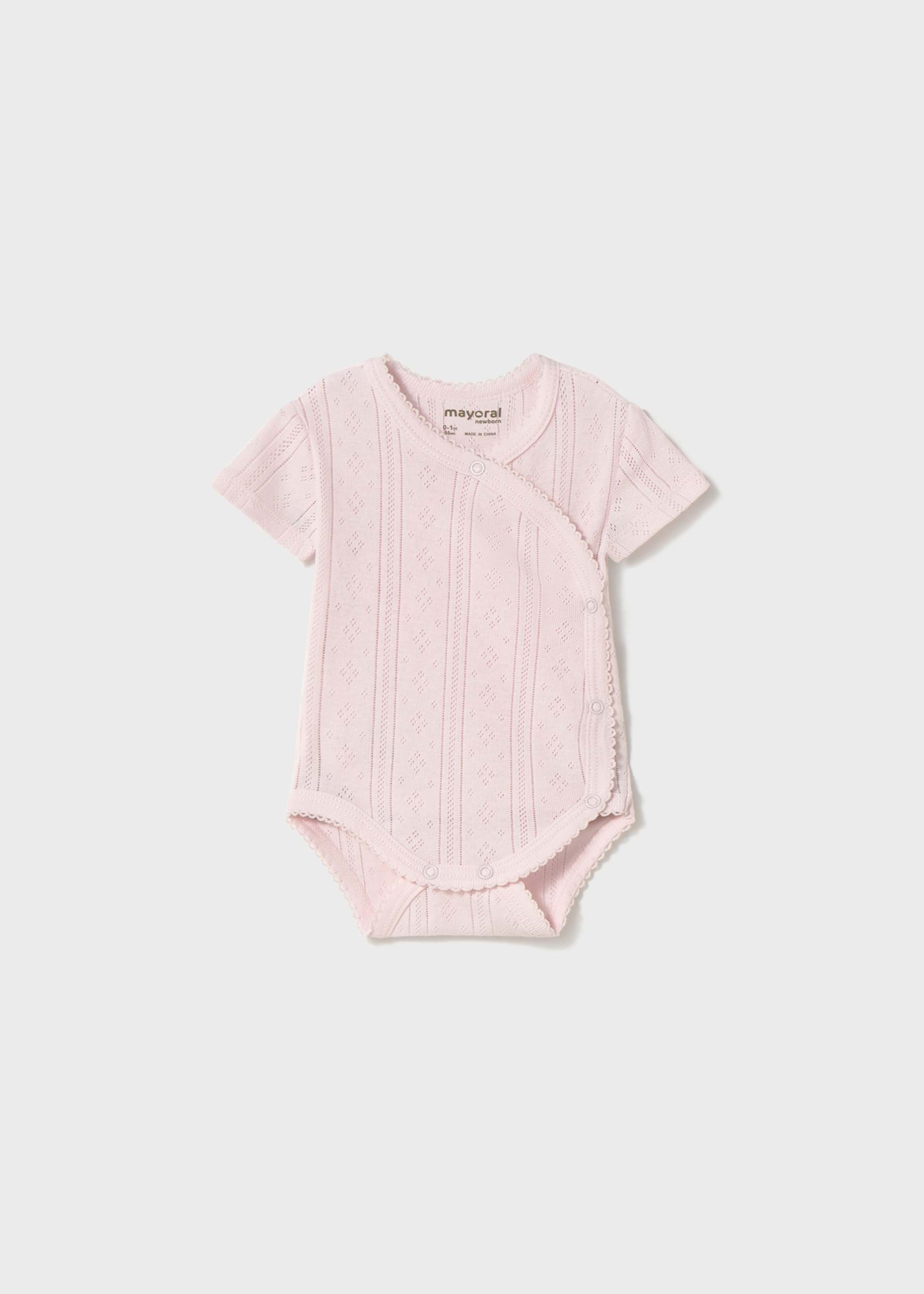 Newborn girl openwork bodysuit