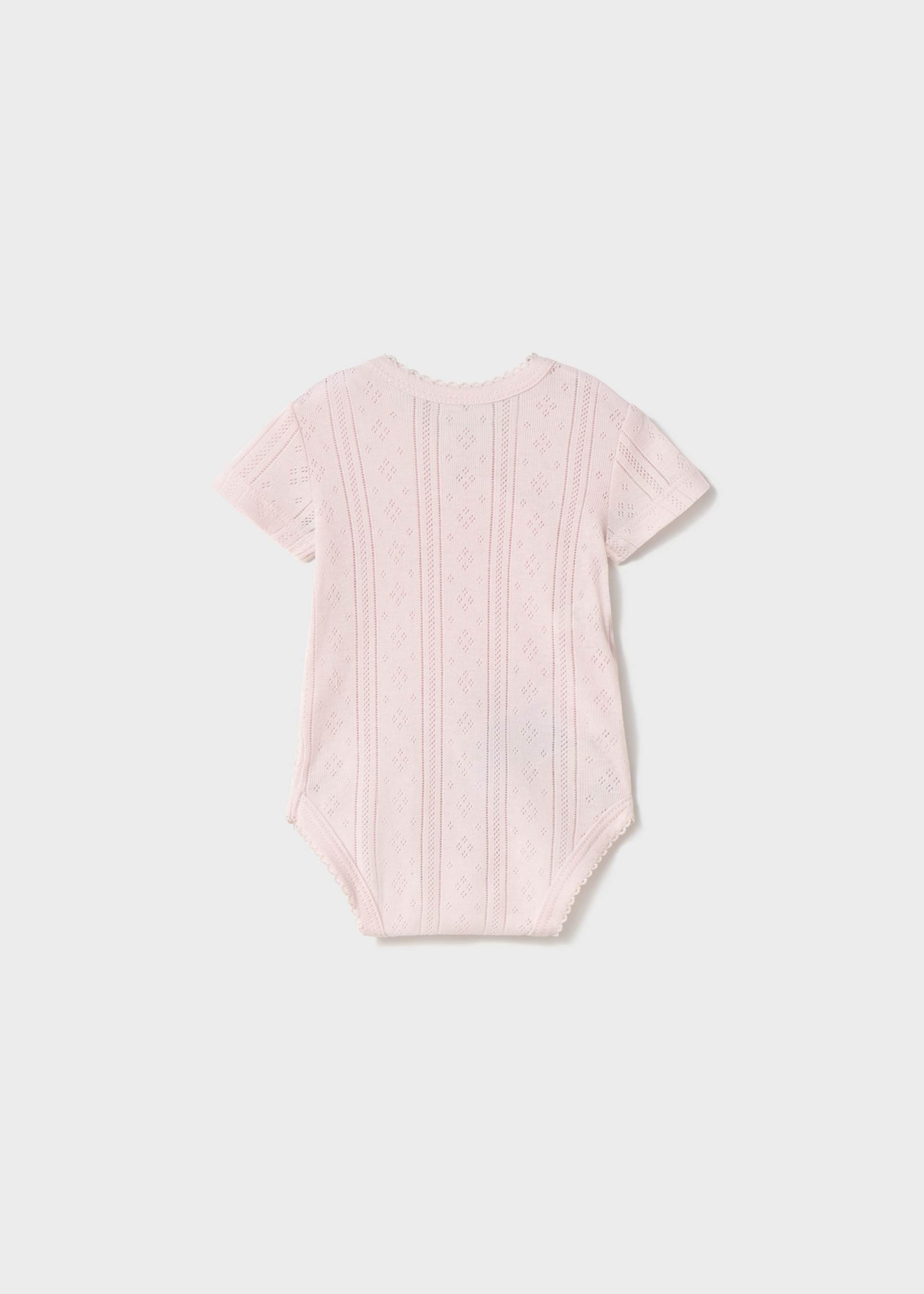 Newborn girl openwork bodysuit