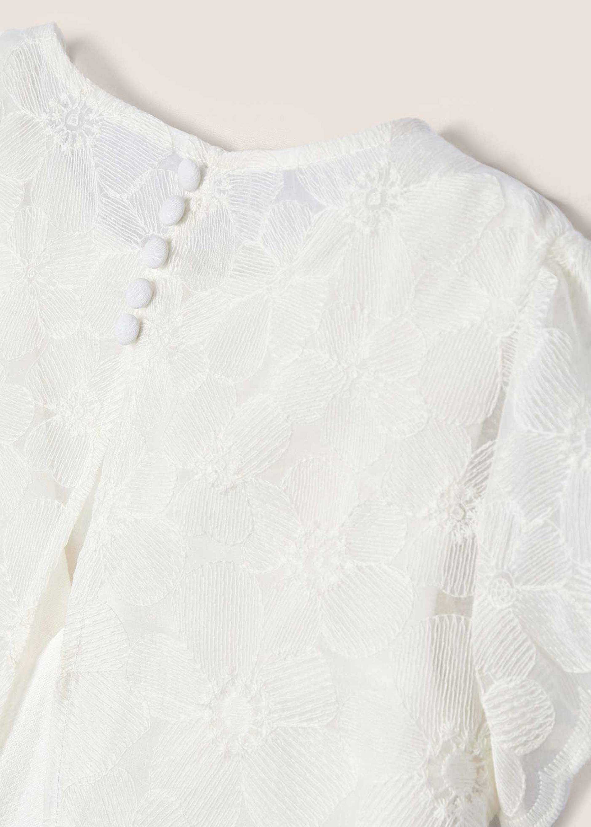 Macacão Comunhão com top organza menina
