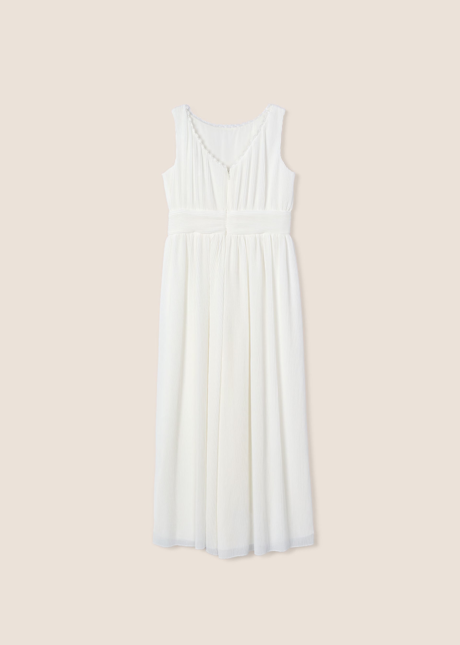 Girl christening pleated jumpsuit