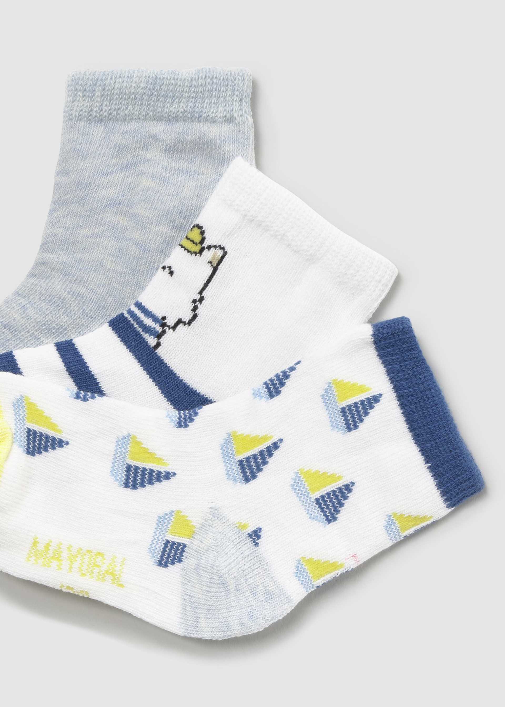 Baby set of 3 patterned socks