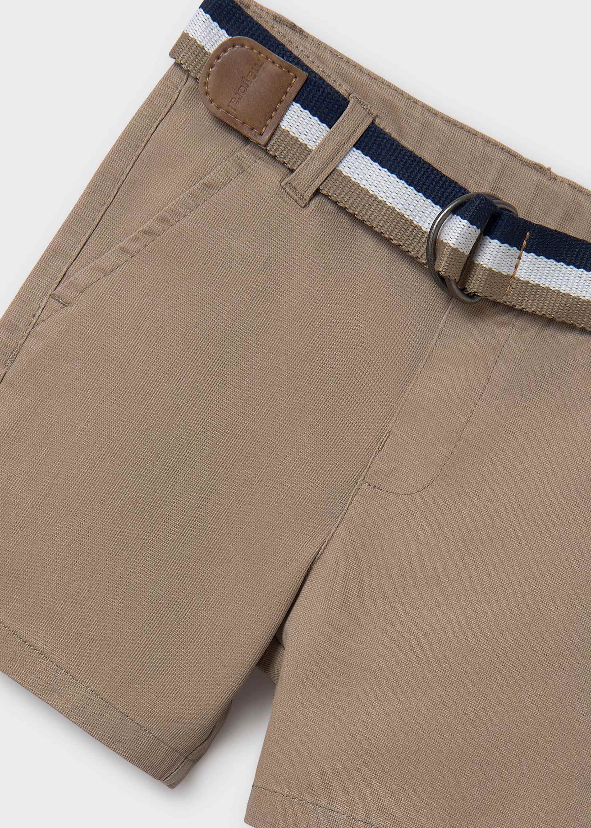 Bermuda piqué avec ceinture garçon