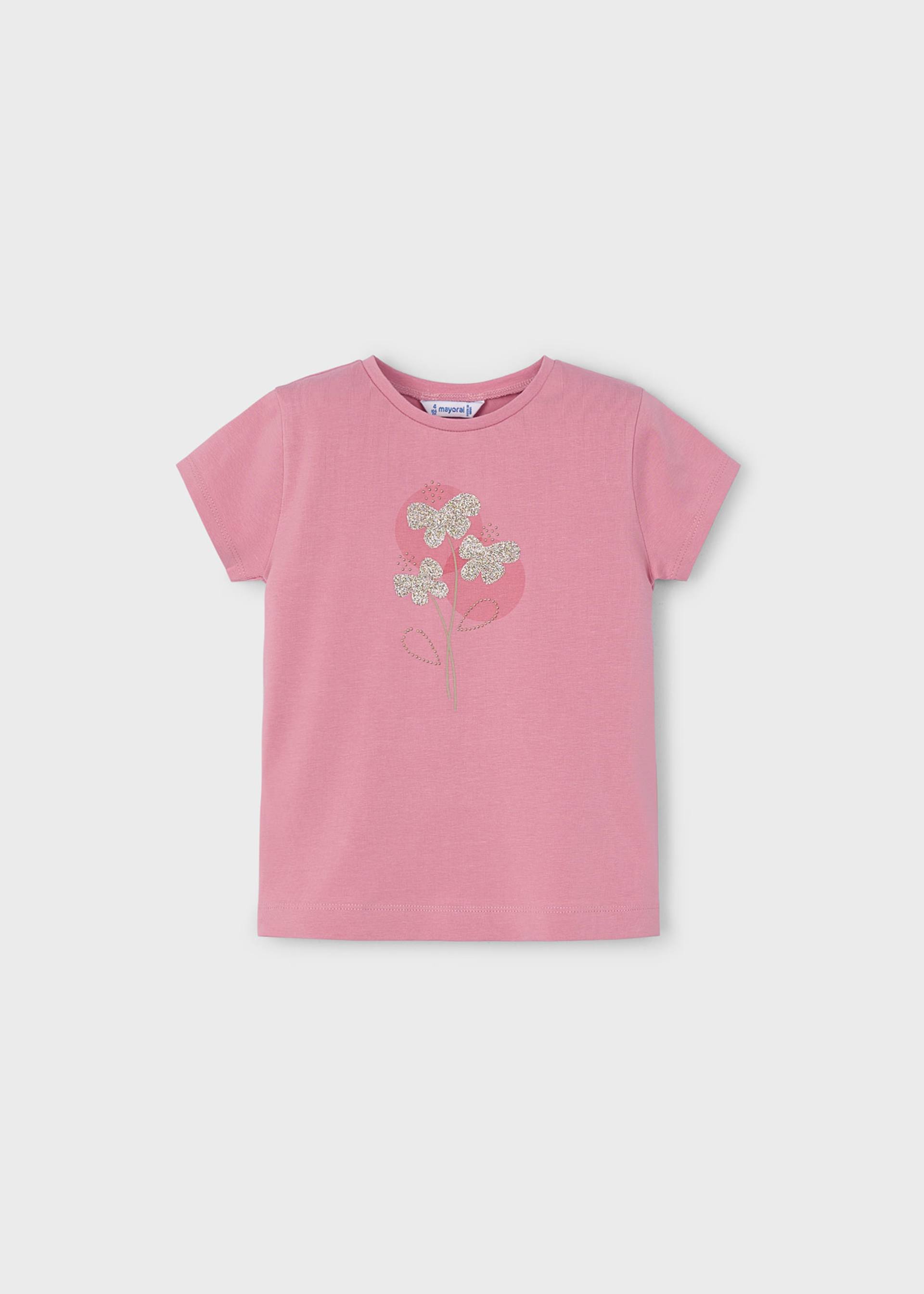 T-Shirt basic Blumen Mädchen T-Shirt basic Blumen Mädchen