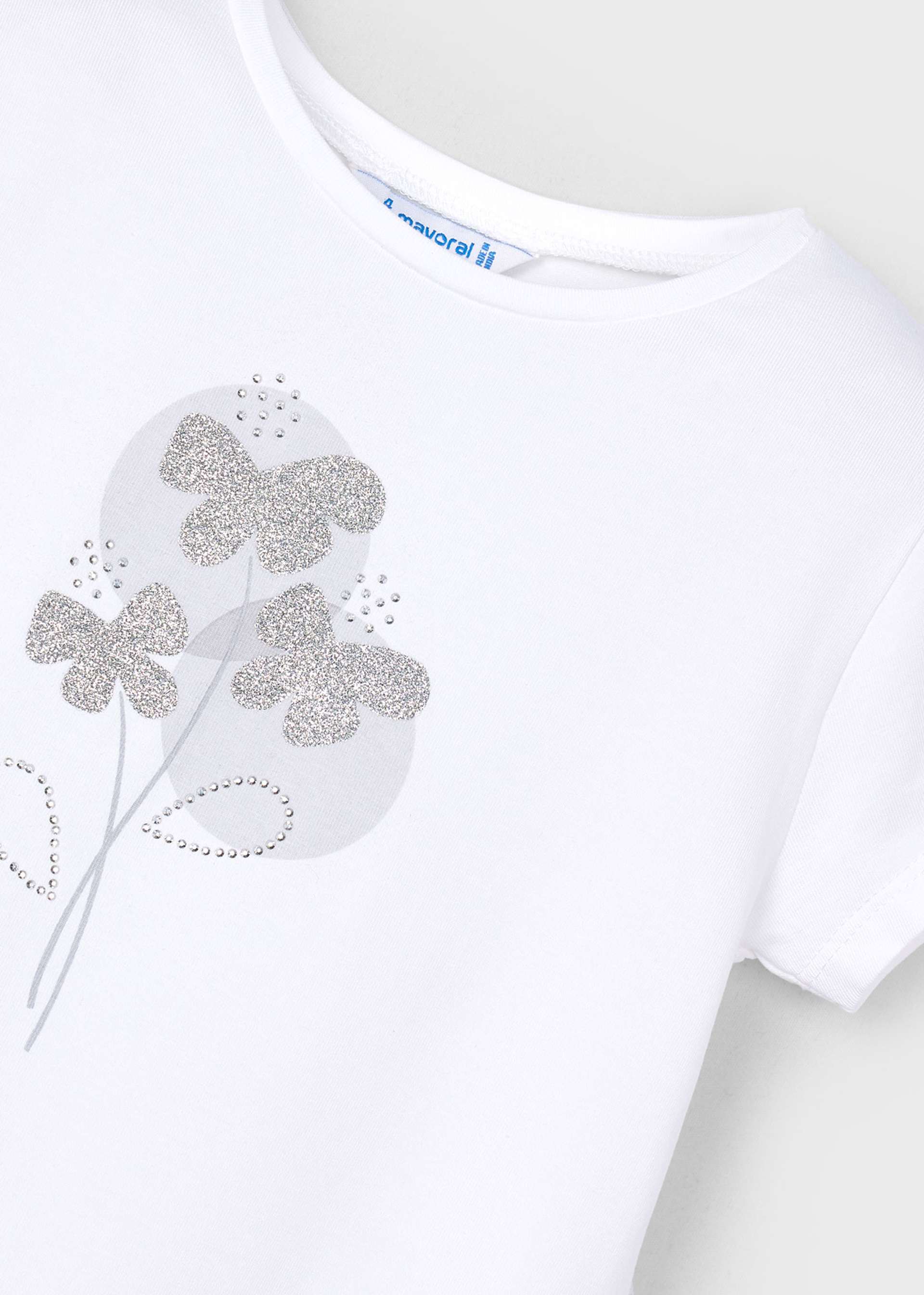 T-shirt basique à fleurs fille T-shirt basique à fleurs fille