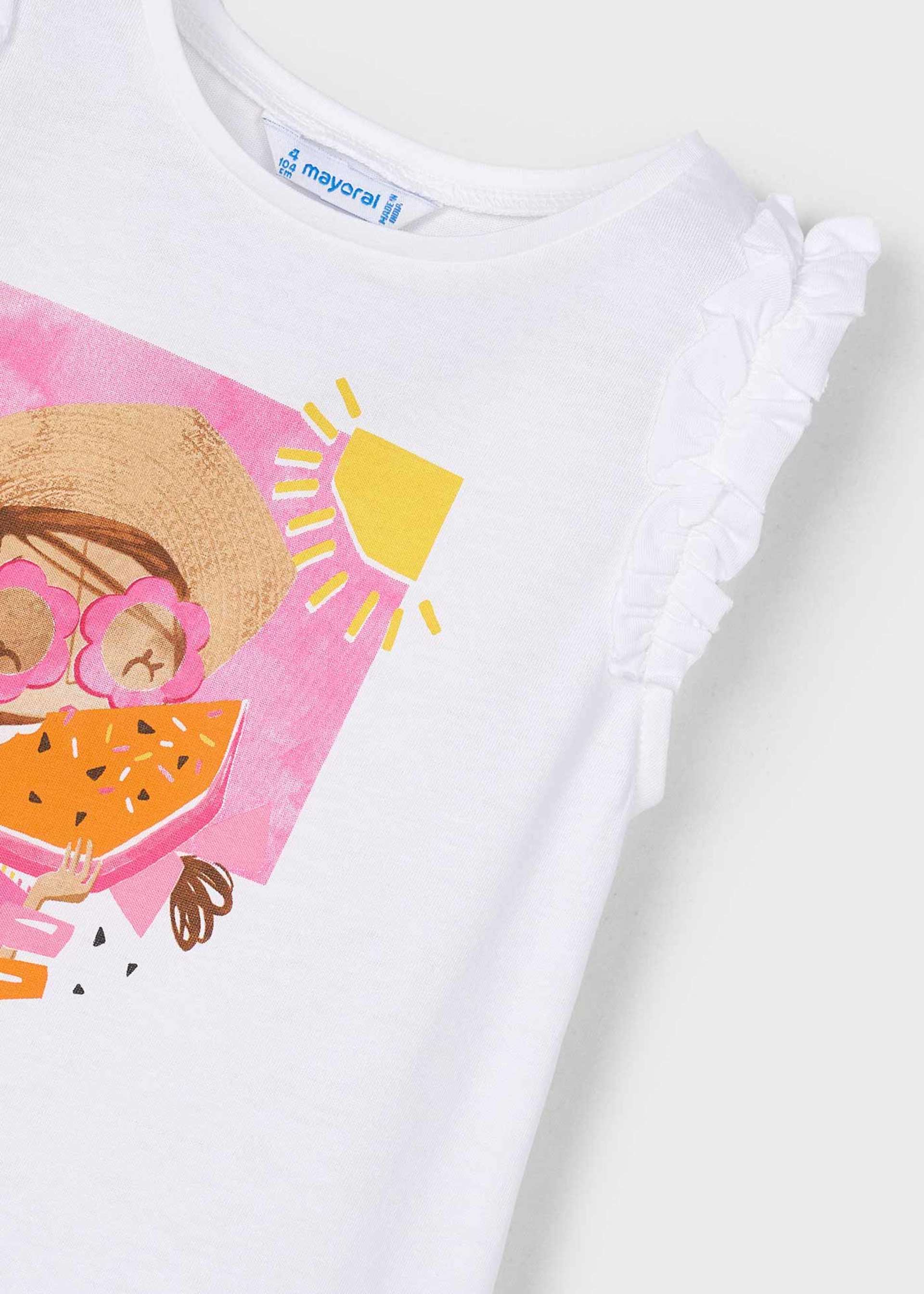 Girl Sleeveless Watermelon Print T-Shirt Girl Sleeveless Watermelon Print T-Shirt