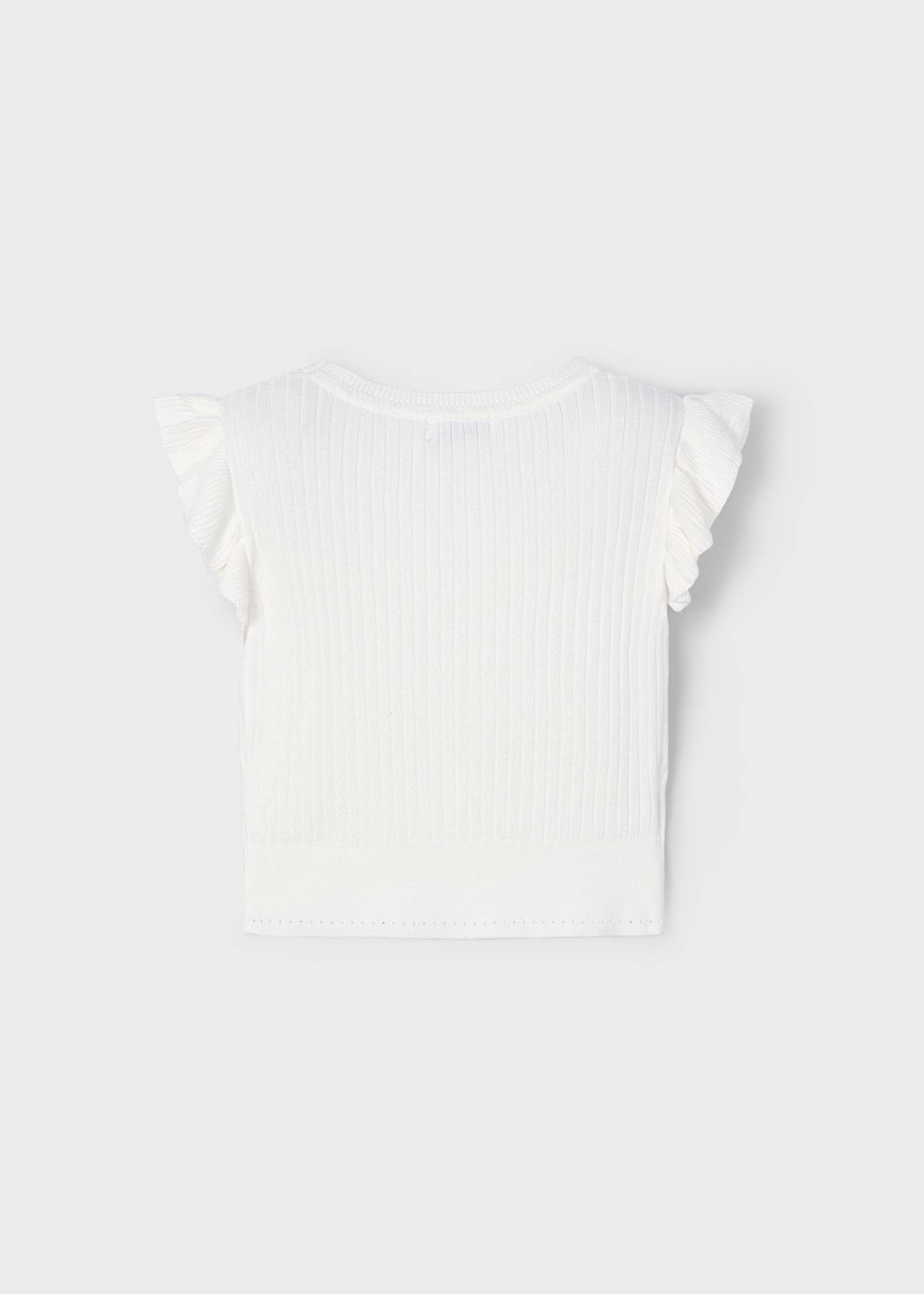 Girl ribbed tricot top