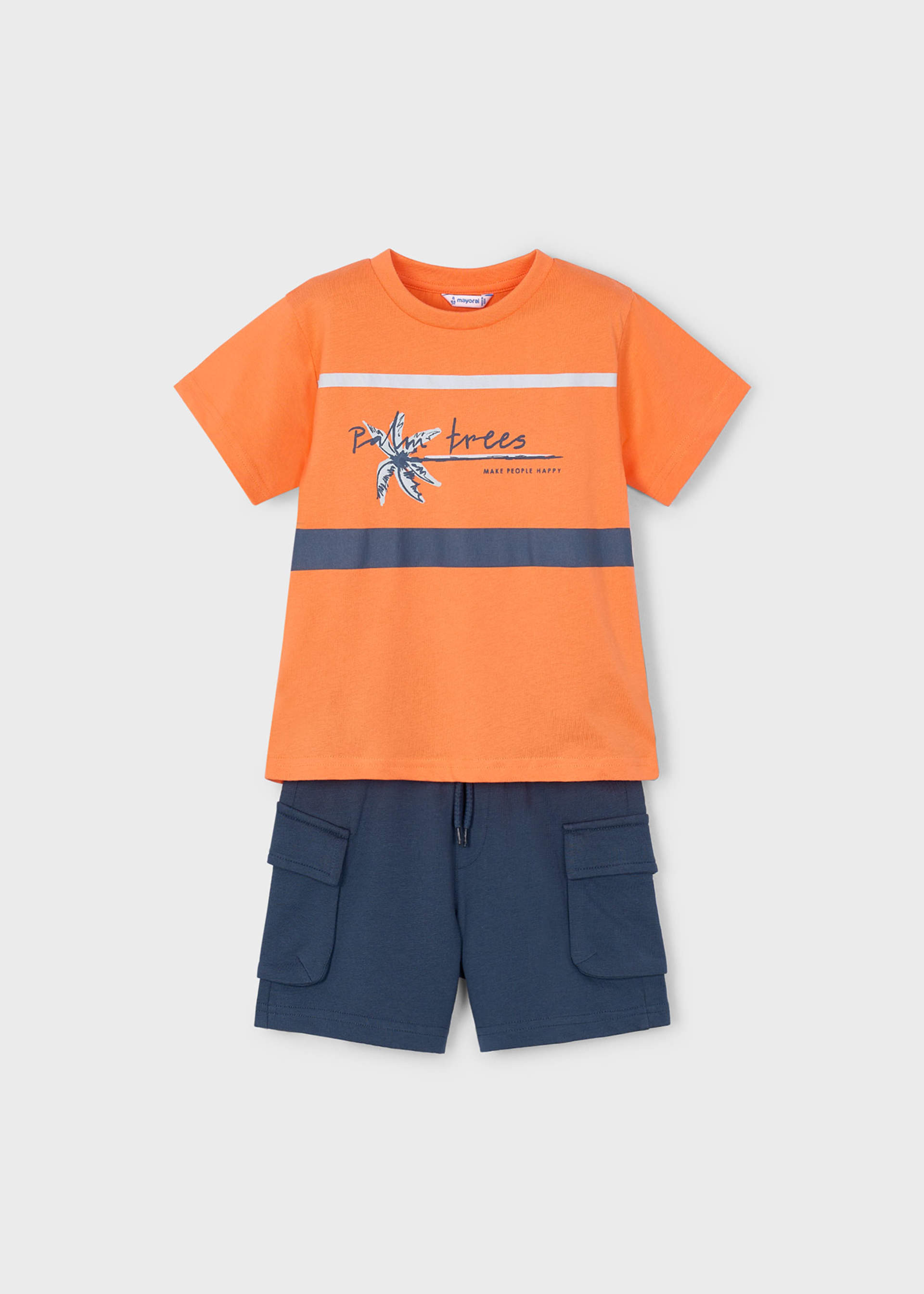 Boy cargo shorts and t-shirt set
