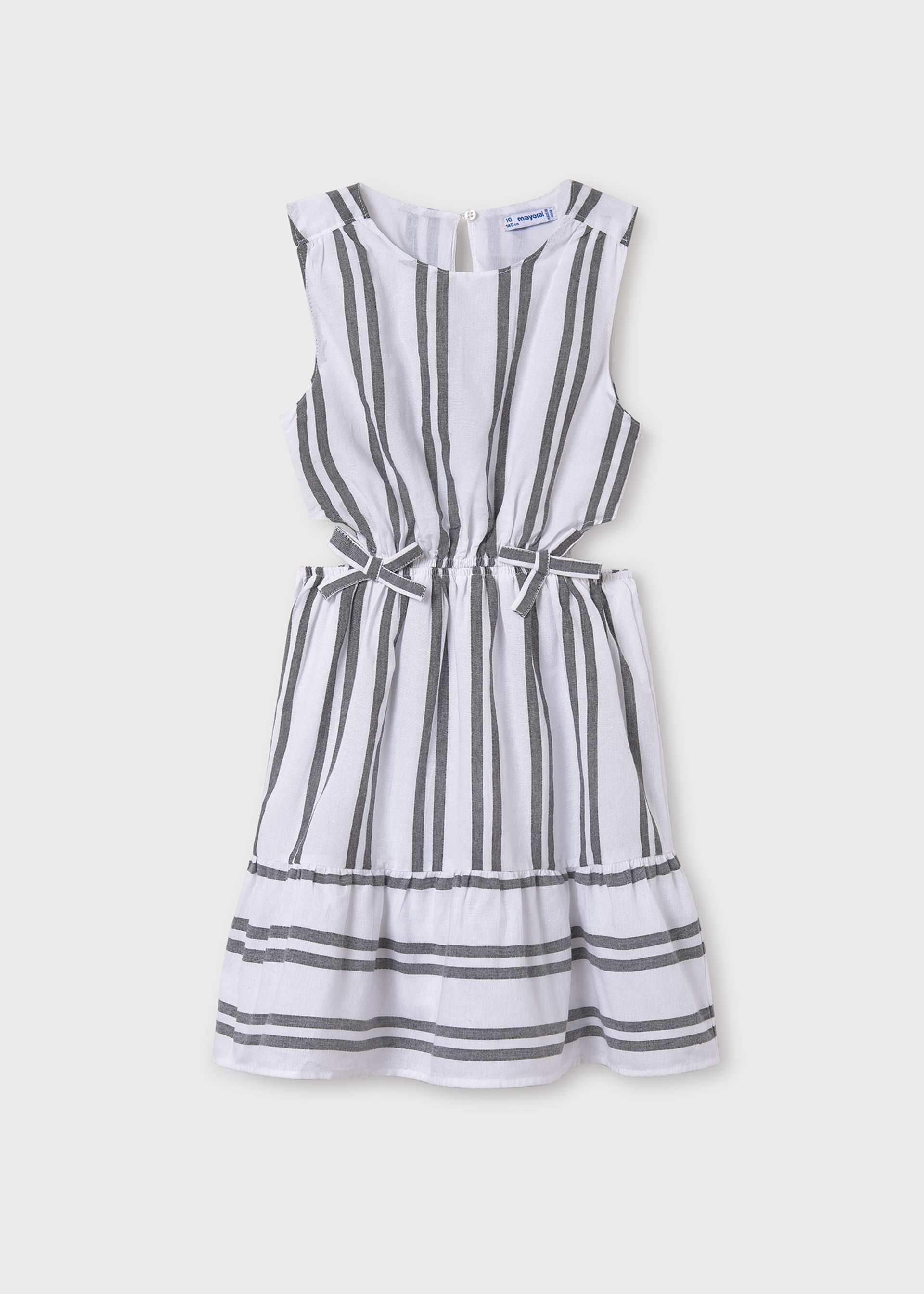 Girl Striped Cut Out Dress Girl Striped Cut Out Dress