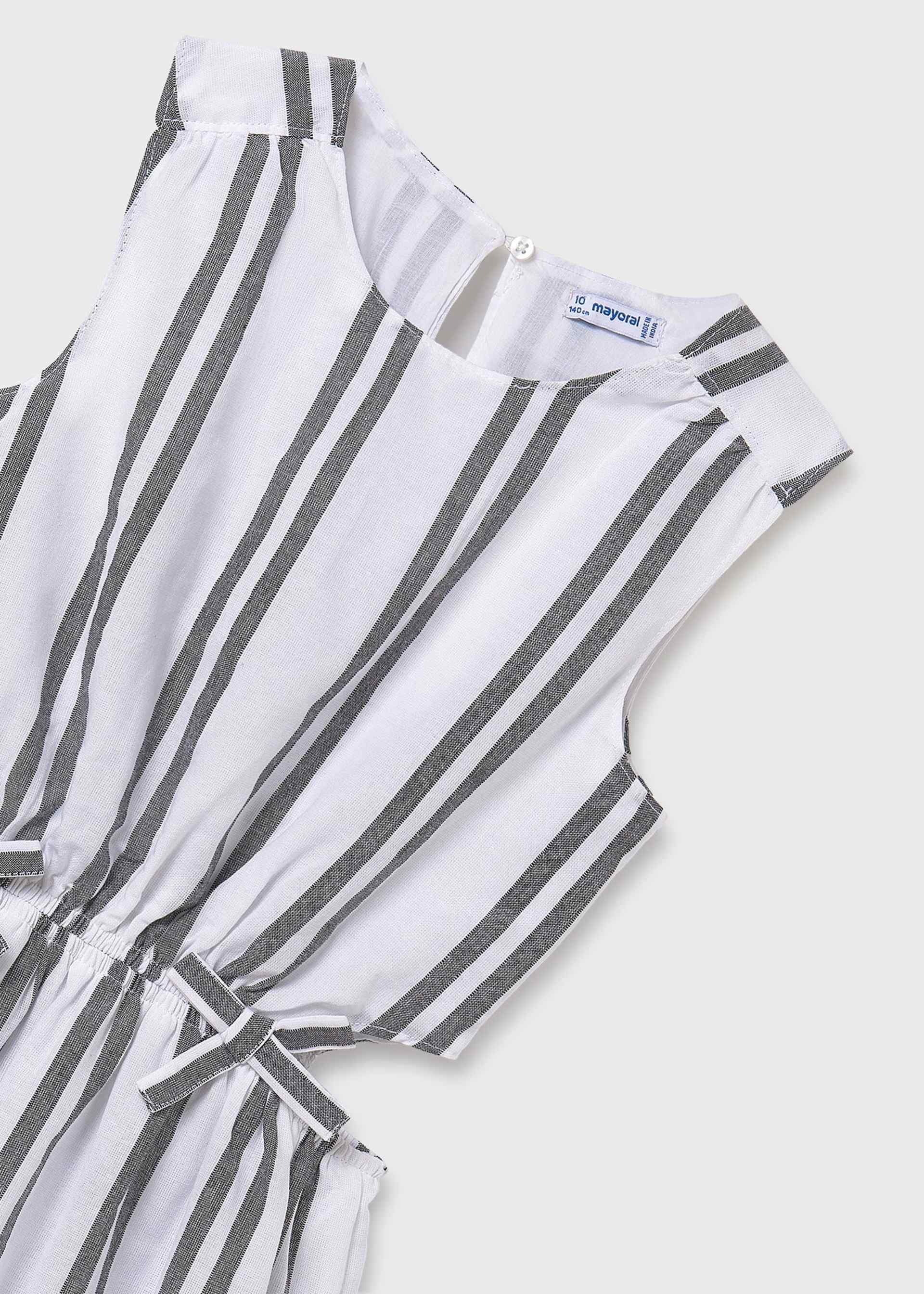 Girl Striped Cut Out Dress Girl Striped Cut Out Dress