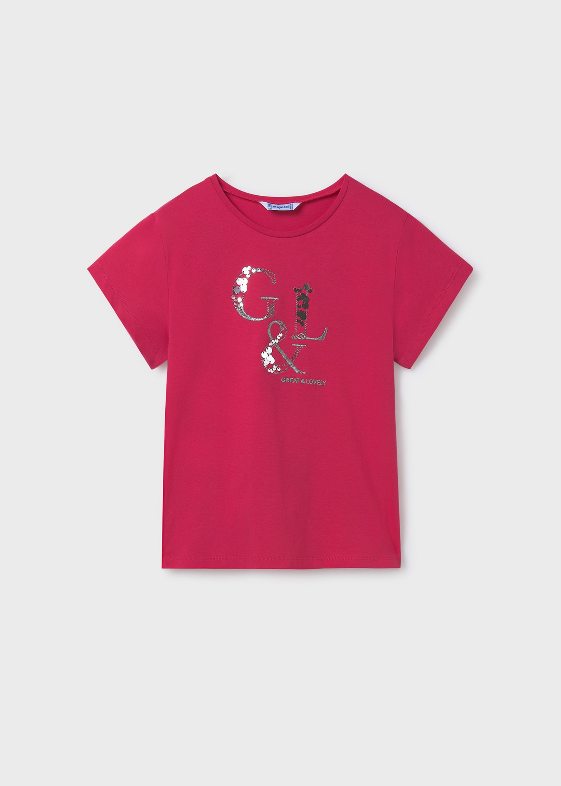 T-Shirt Buchstaben metallisiert Teenager Mädchen T-Shirt Buchstaben metallisiert Teenager Mädchen