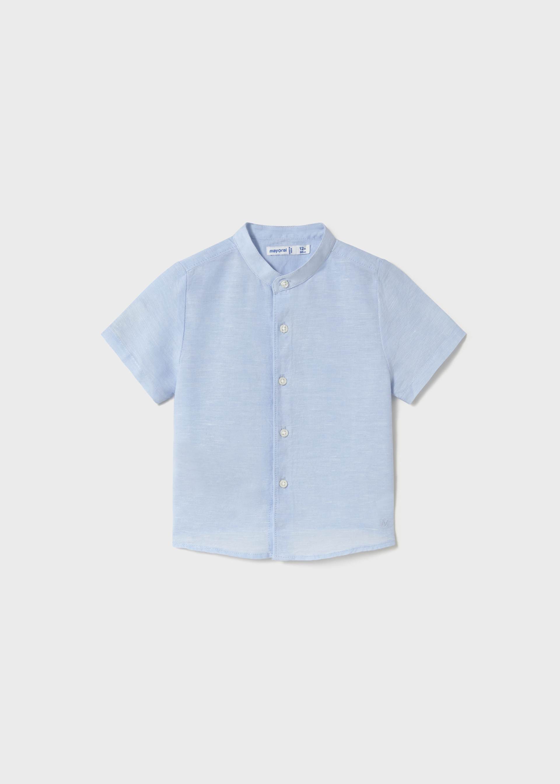 Chemise en lin col mao bébé