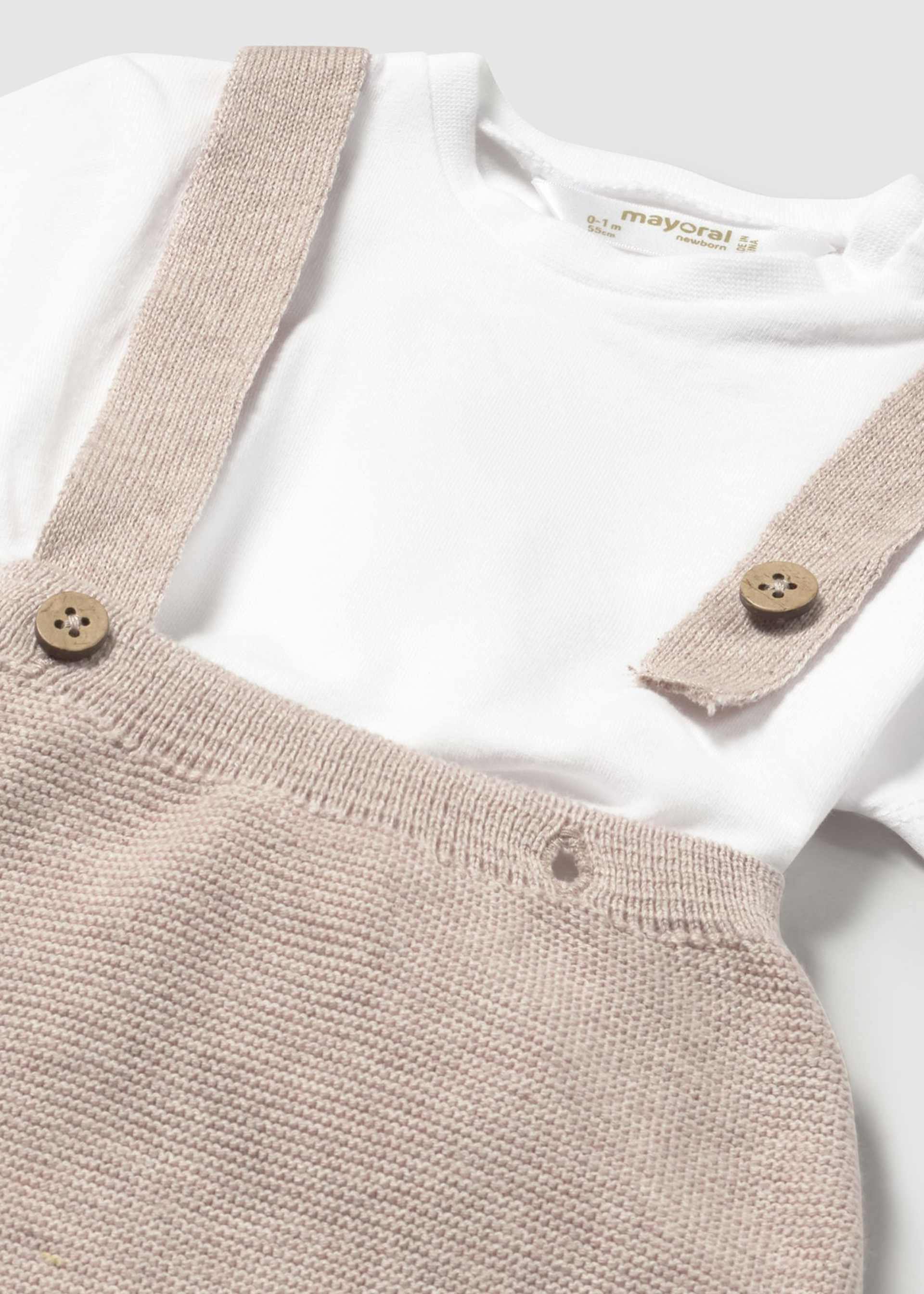 Conjunto 3 piezas tricot con suéter recién nacido Conjunto 3 piezas tricot con suéter recién nacido