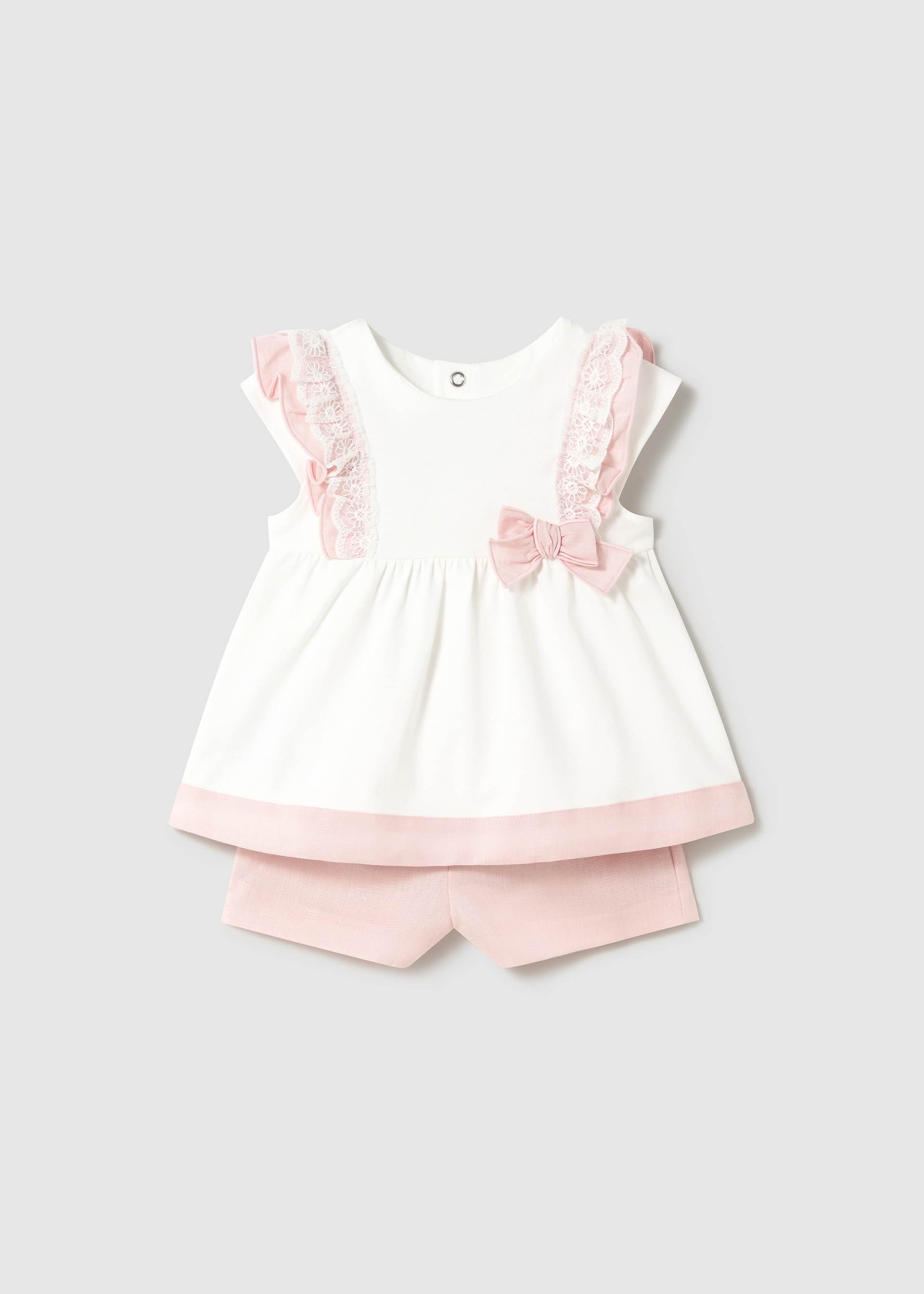 Ensemble short et blouse en lin bébé
