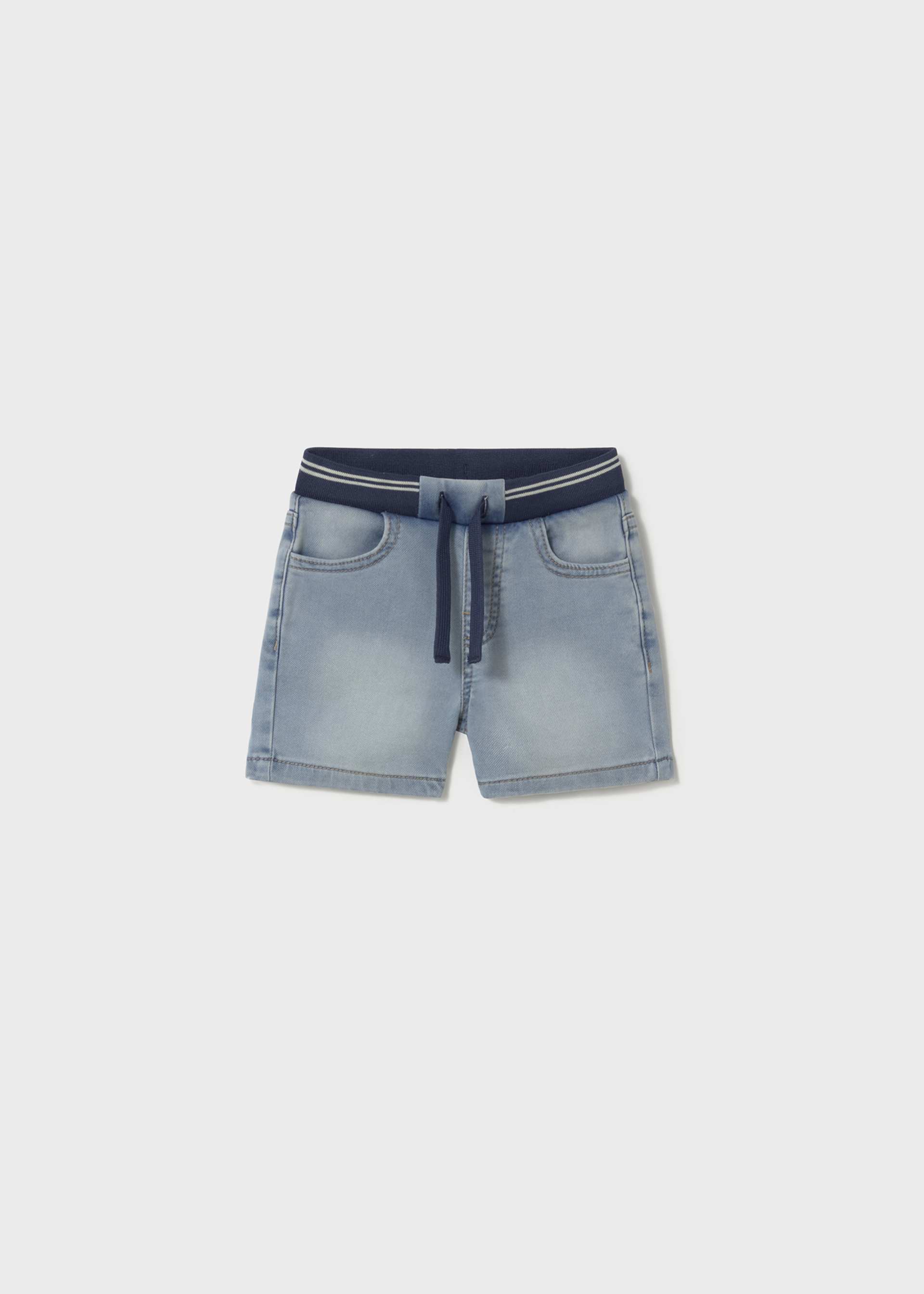 Baby denim shorts with elasticated waistband