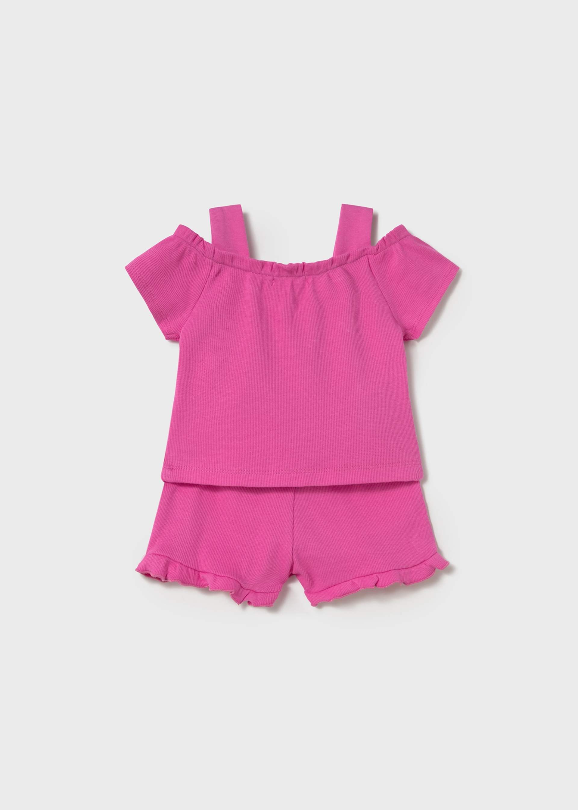 Ensemble short et t-shirt côtelé bébé Ensemble short et t-shirt côtelé bébé