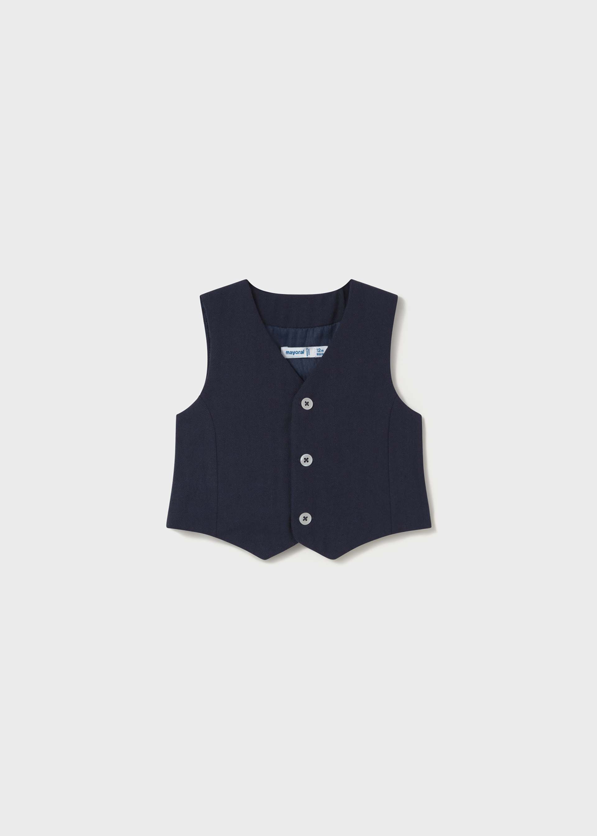 Baby formal linen waistcoat