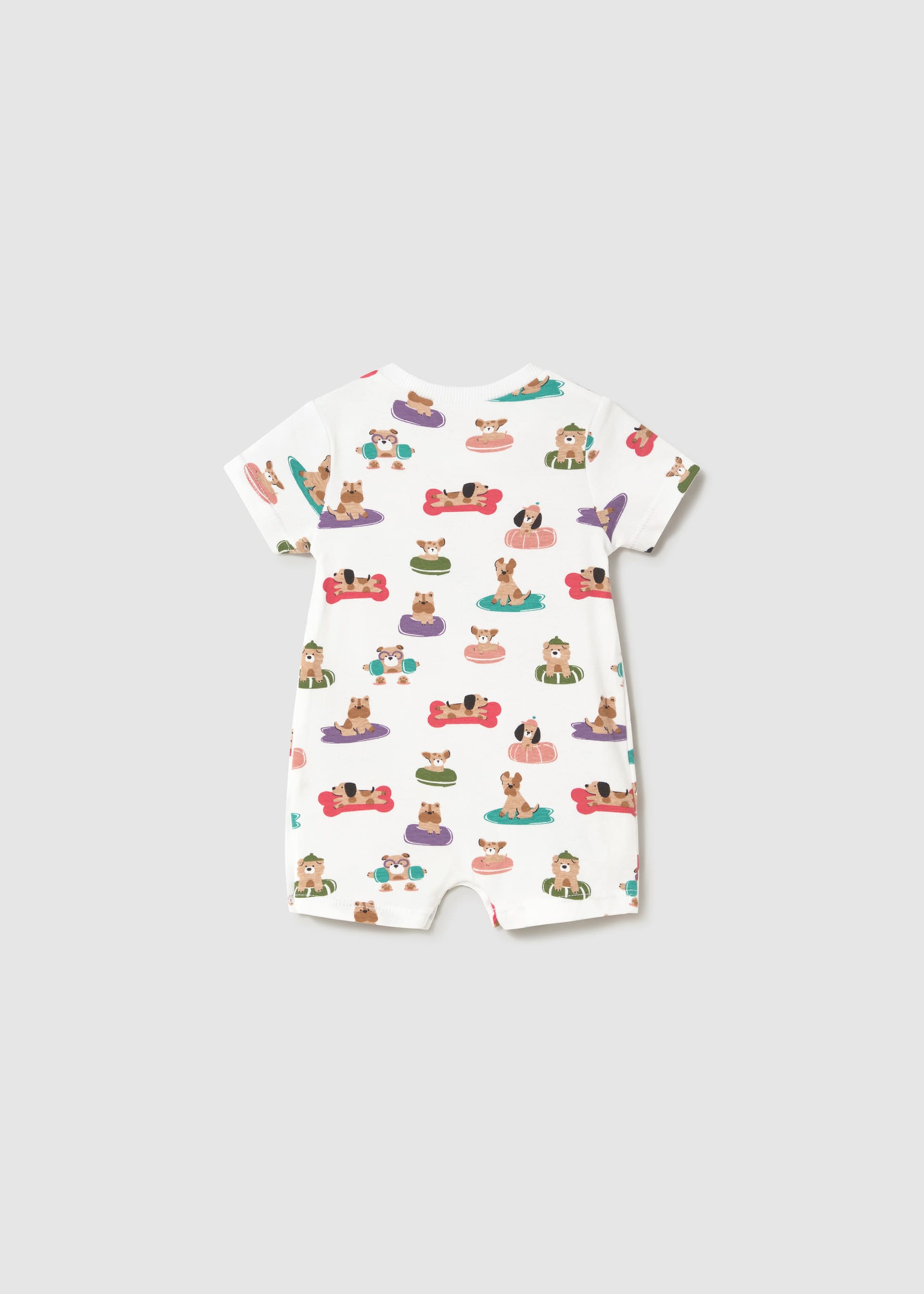 Lot de 3 barboteuses courtes nouveau-né Lot de 3 barboteuses courtes nouveau-né