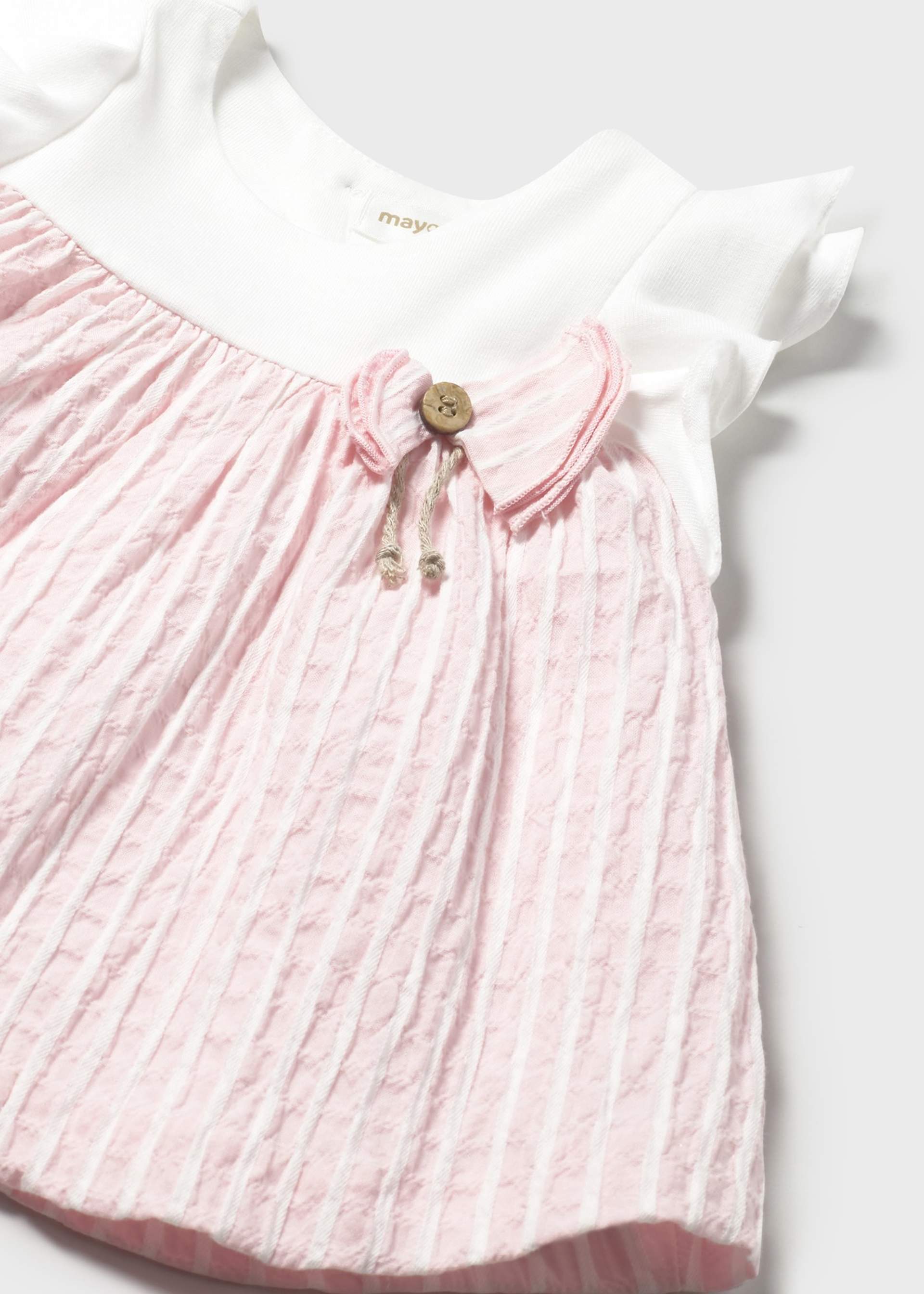 Newborn Color-Block Dress with Bloomers