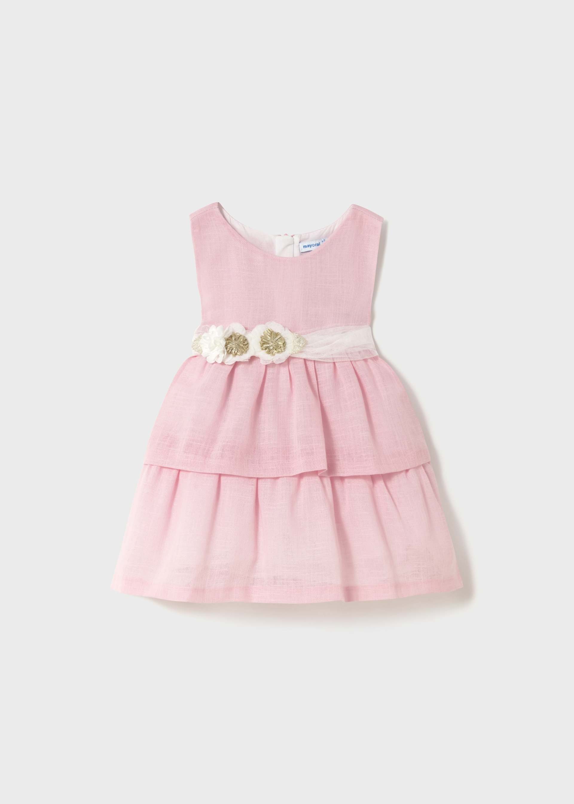 Baby Dress with Floral Sash Baby Dress with Floral Sash