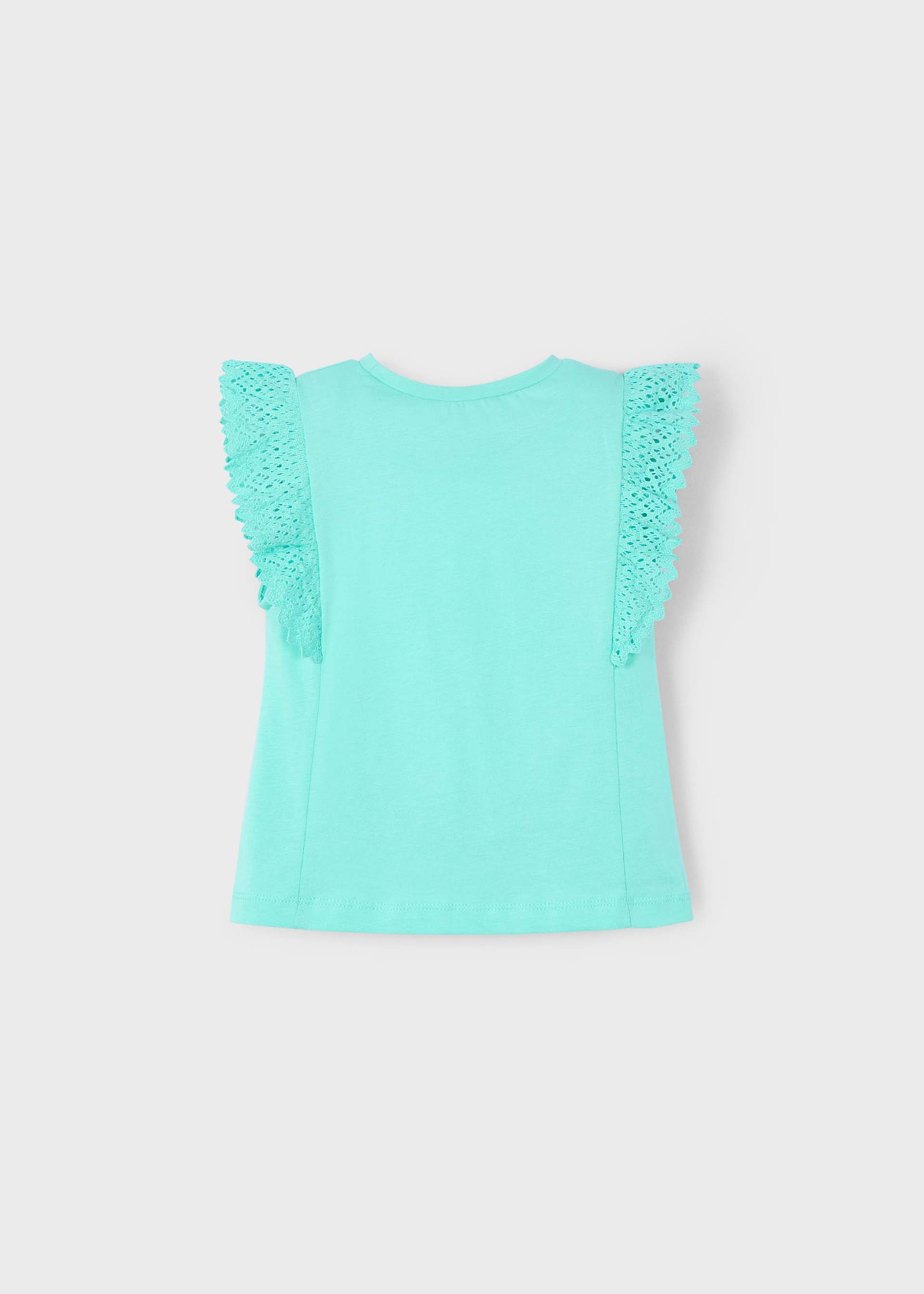 T-shirt avec détails en crochet fille