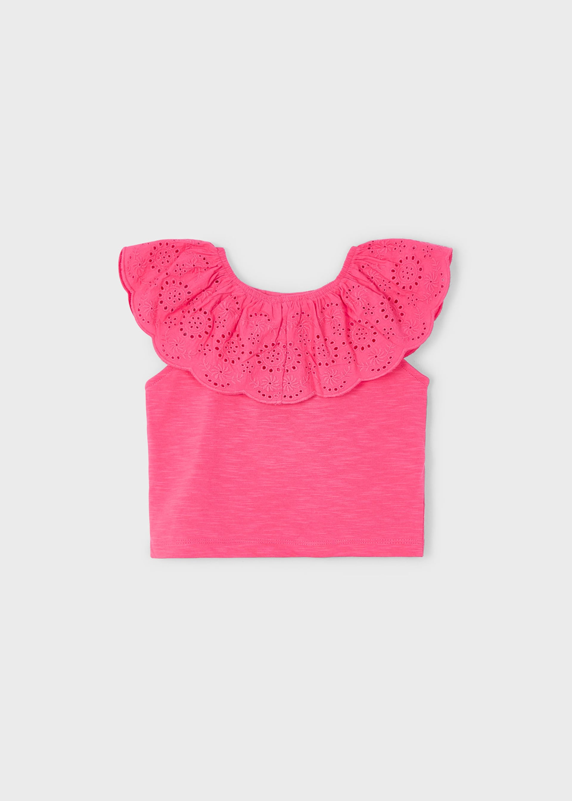 Girl Eyelet Ruffle T-Shirt
