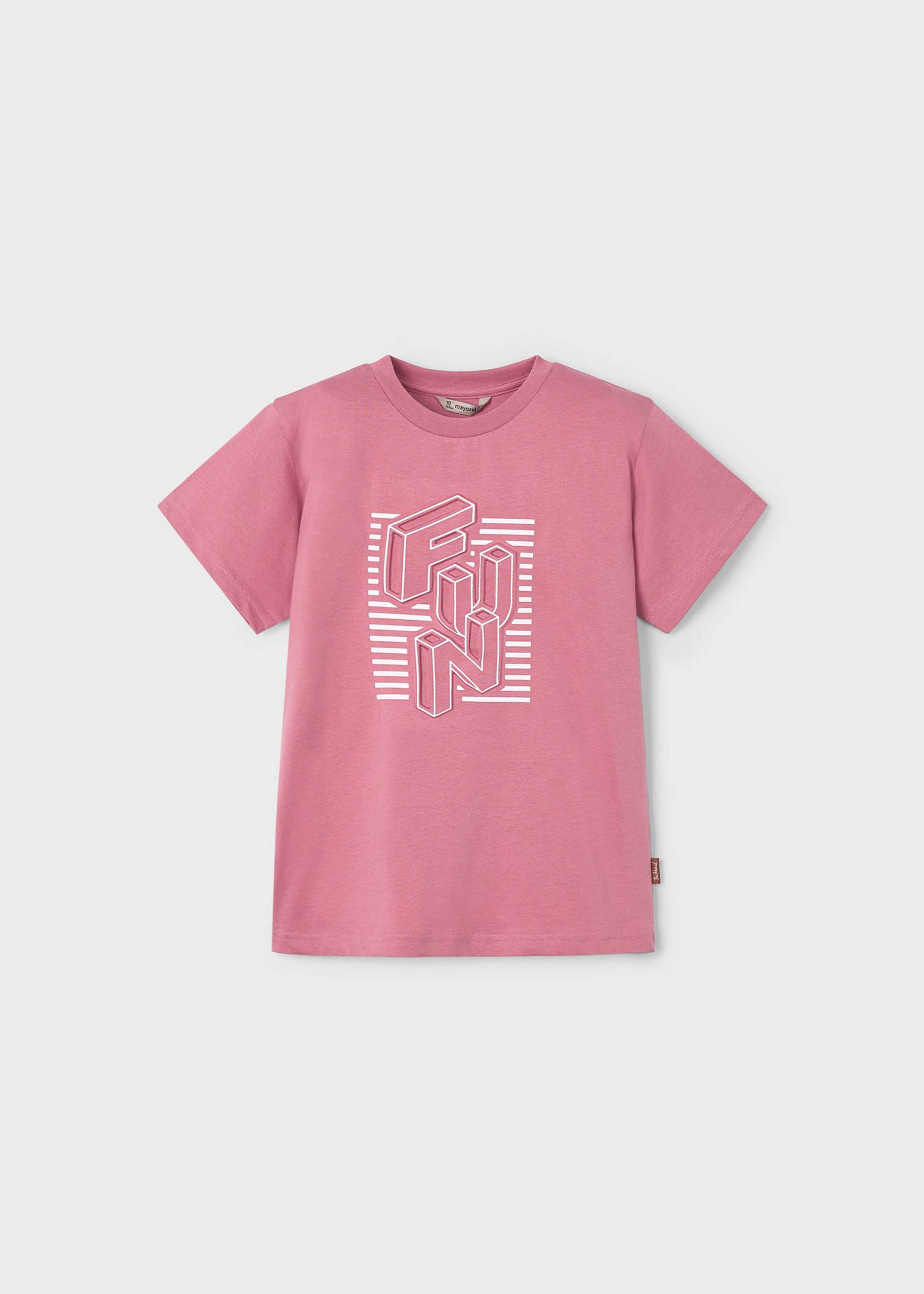 Boy embossed text t-shirt