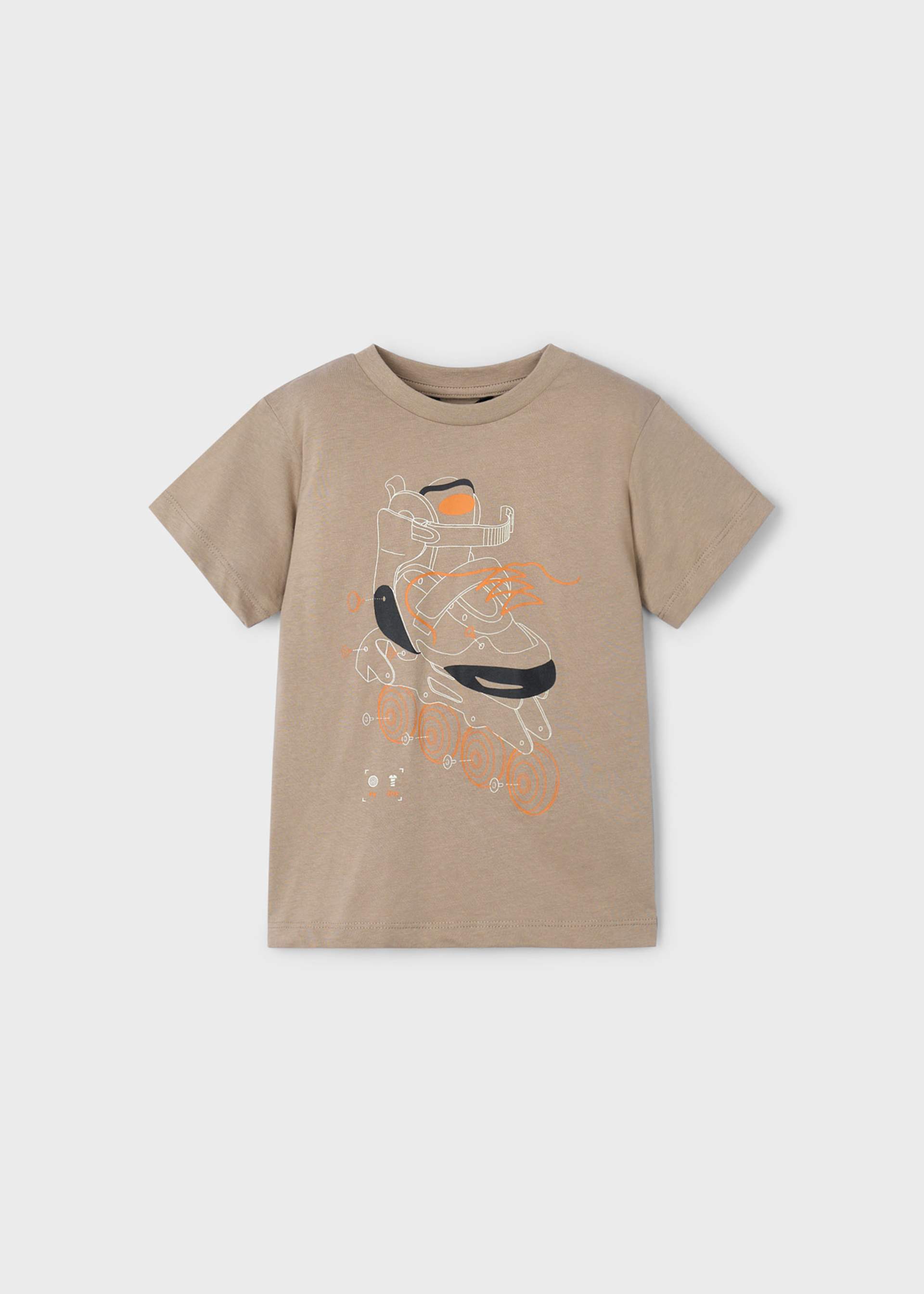 Camiseta patín brillante en la oscuridad niño