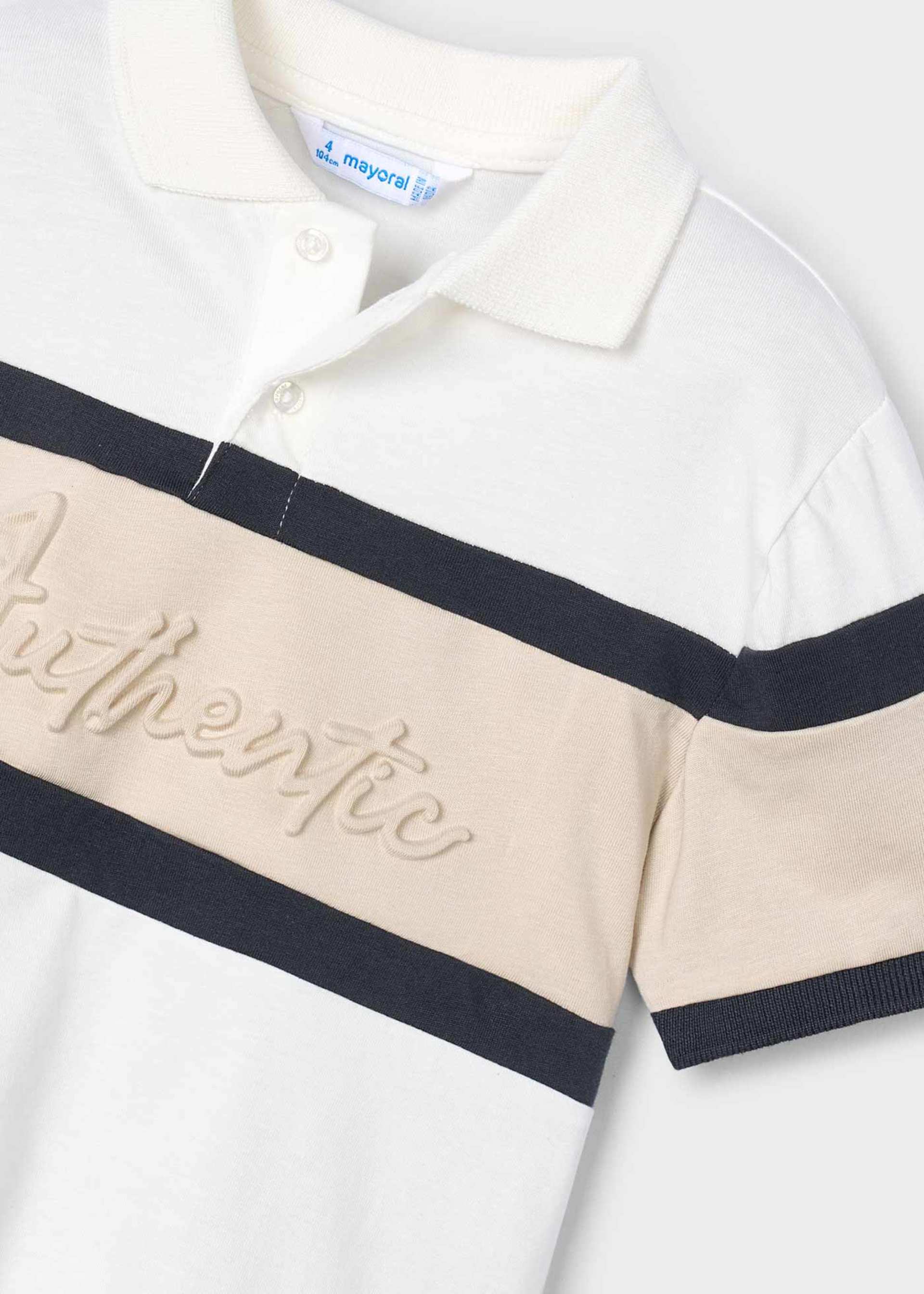 Boy block colour polo shirt