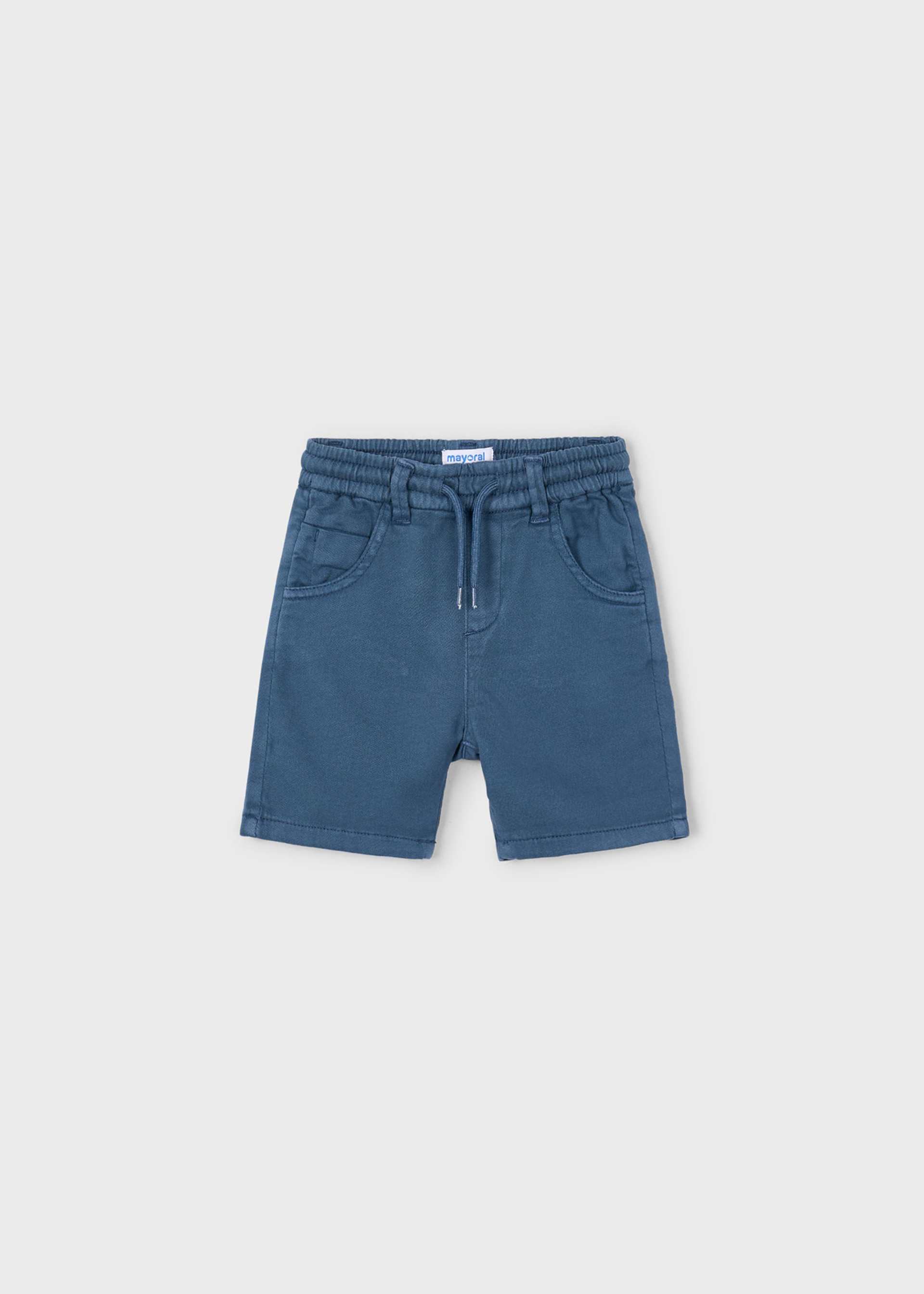 Boy twill shorts with drawstring Boy twill shorts with drawstring