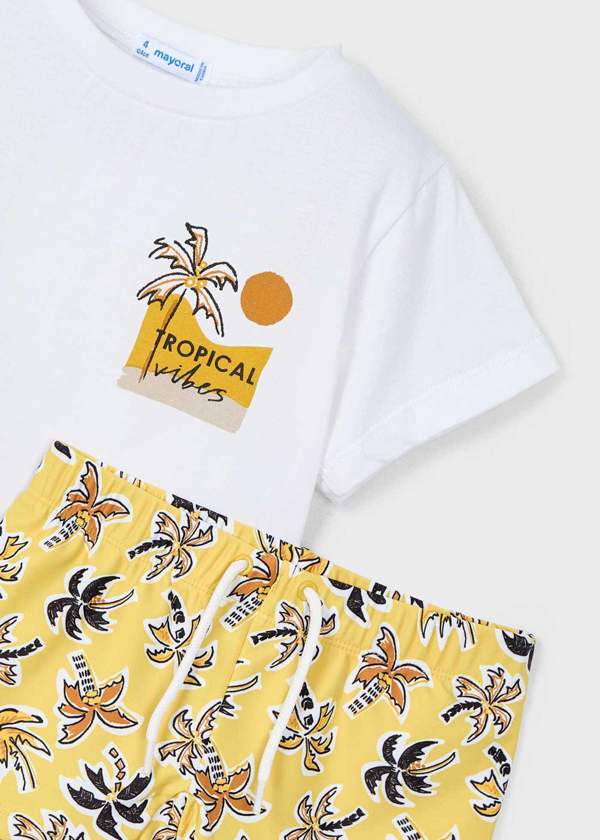 Komplet kąpielówki i koszulka chroniąca przed słońcem dla chłopca Komplet kąpielówki i koszulka chroniąca przed słońcem dla chłopca