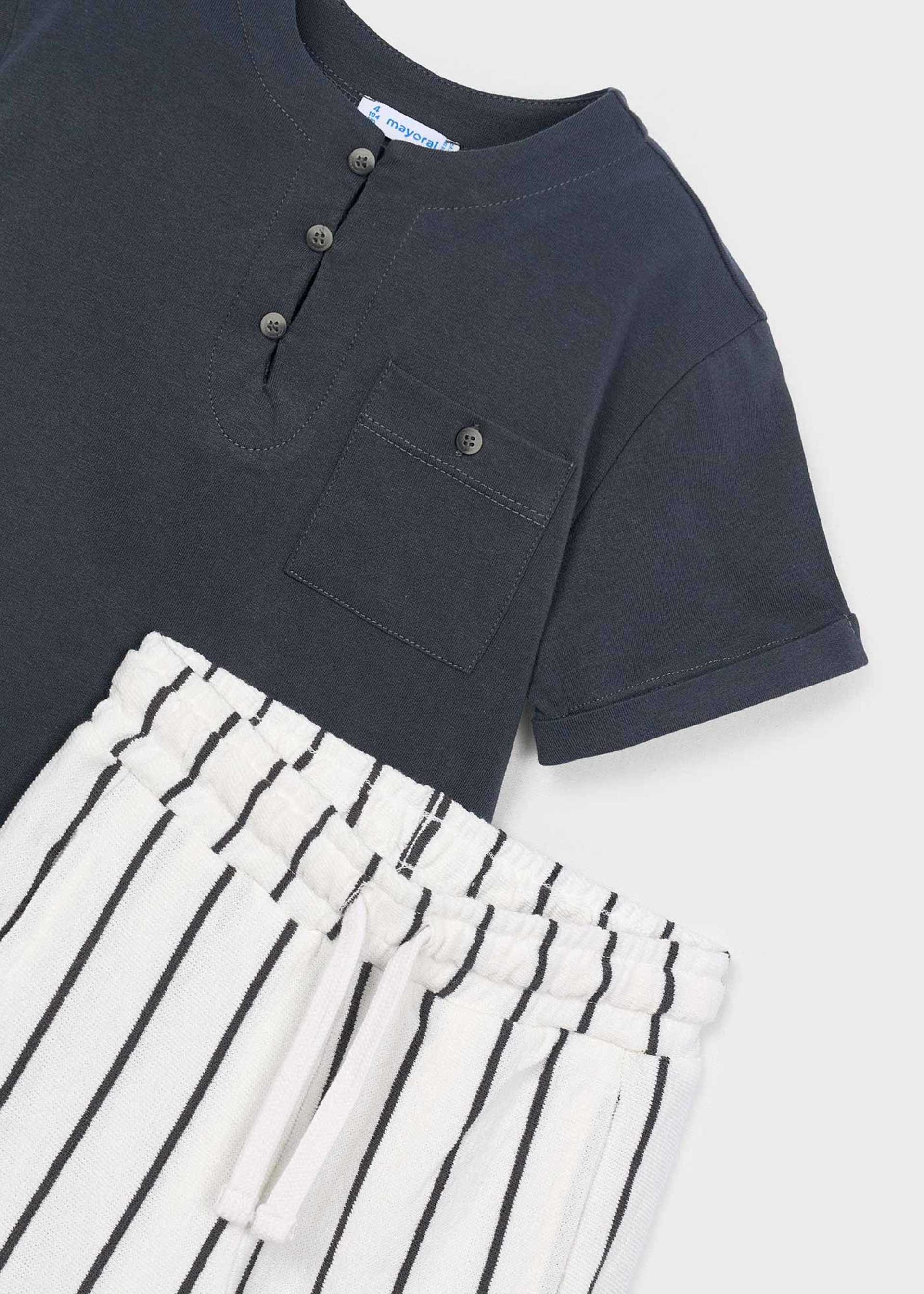 Boy striped shorts and t-shirt set