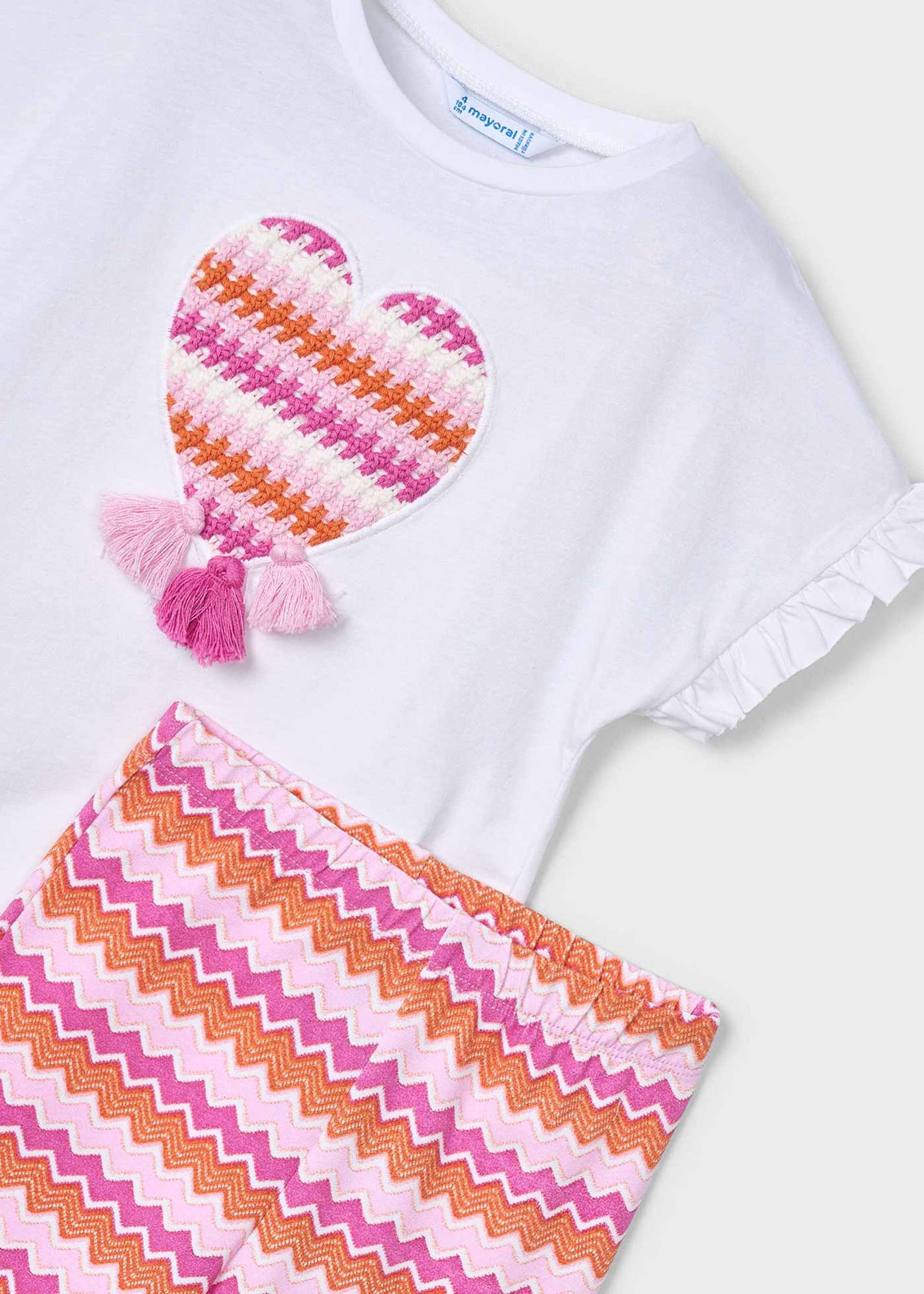 Conjunto legging acampanado y playera niña