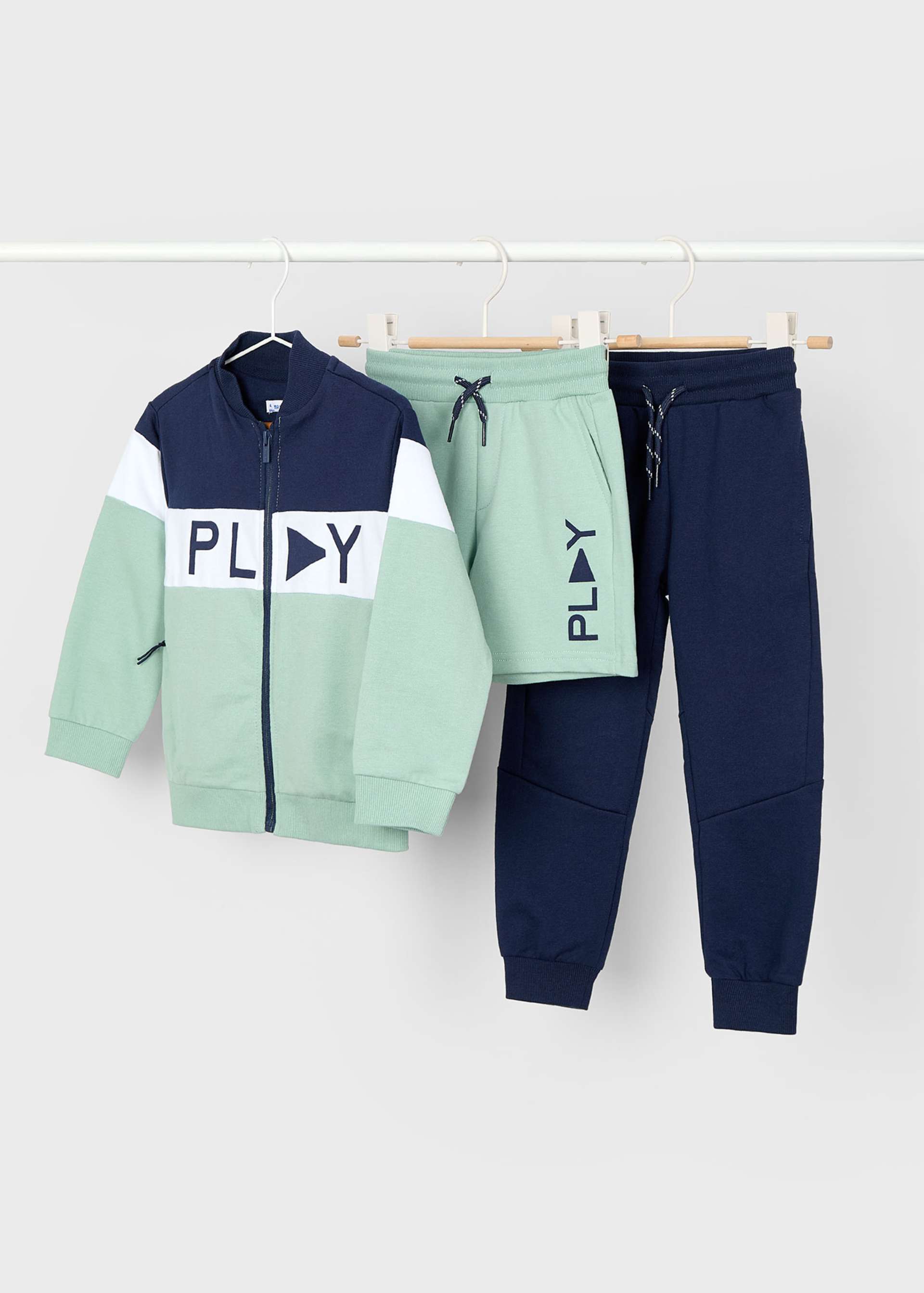 Boy 3 piece shorts and trousers tracksuit set Boy 3 piece shorts and trousers tracksuit set