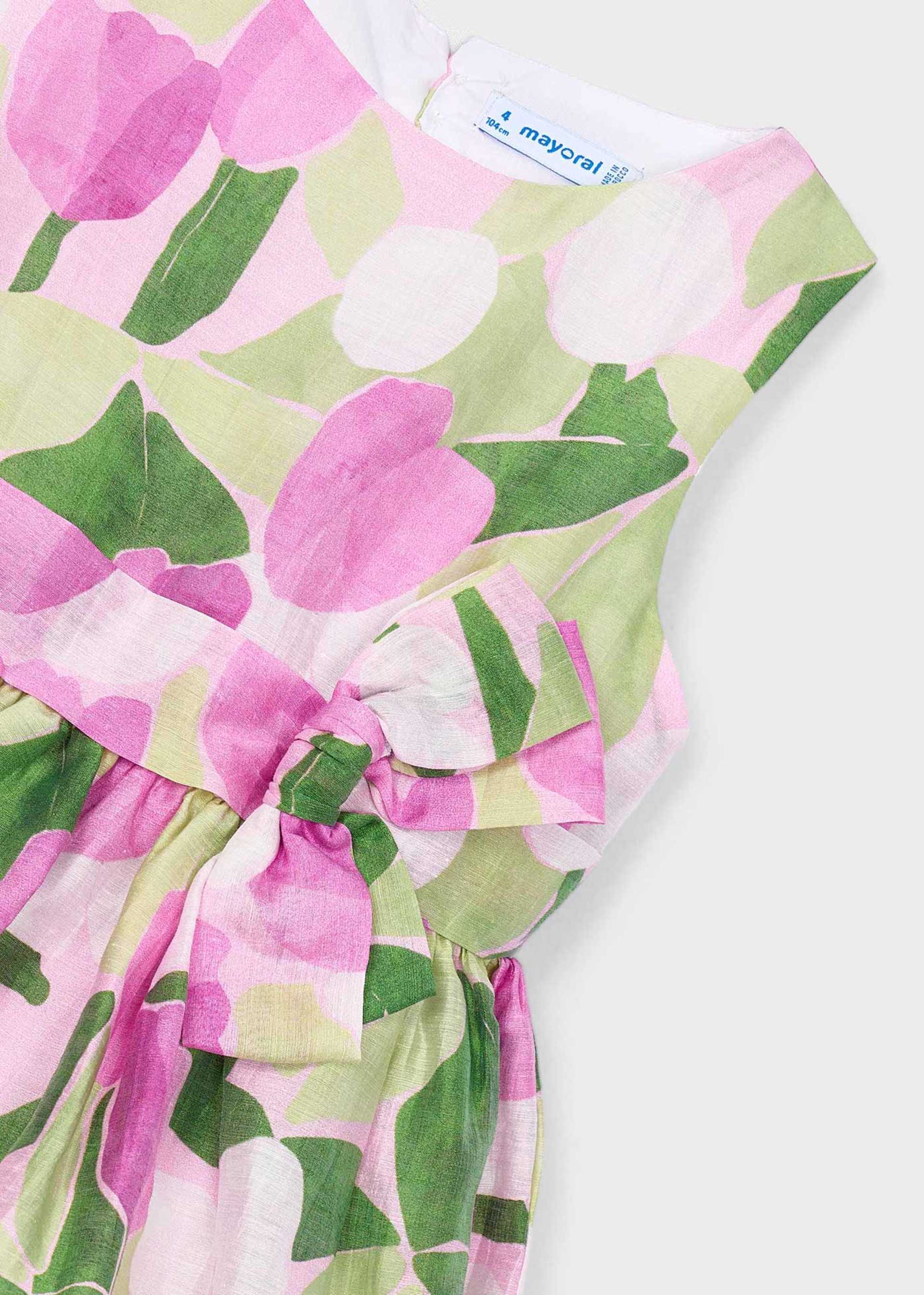 Рокля с флорална щампа за момиче