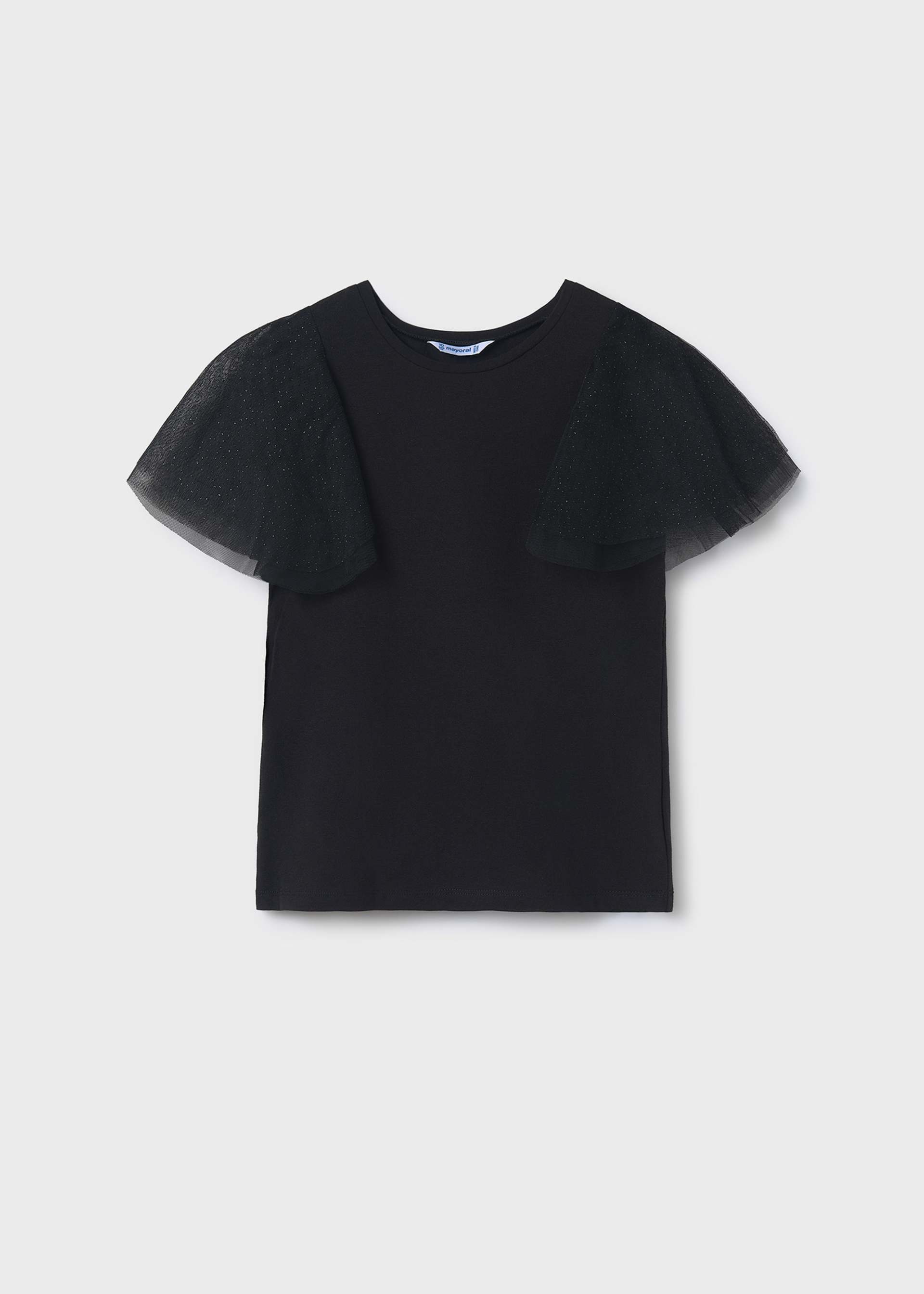 Girl T-Shirt with Tulle Ruffles