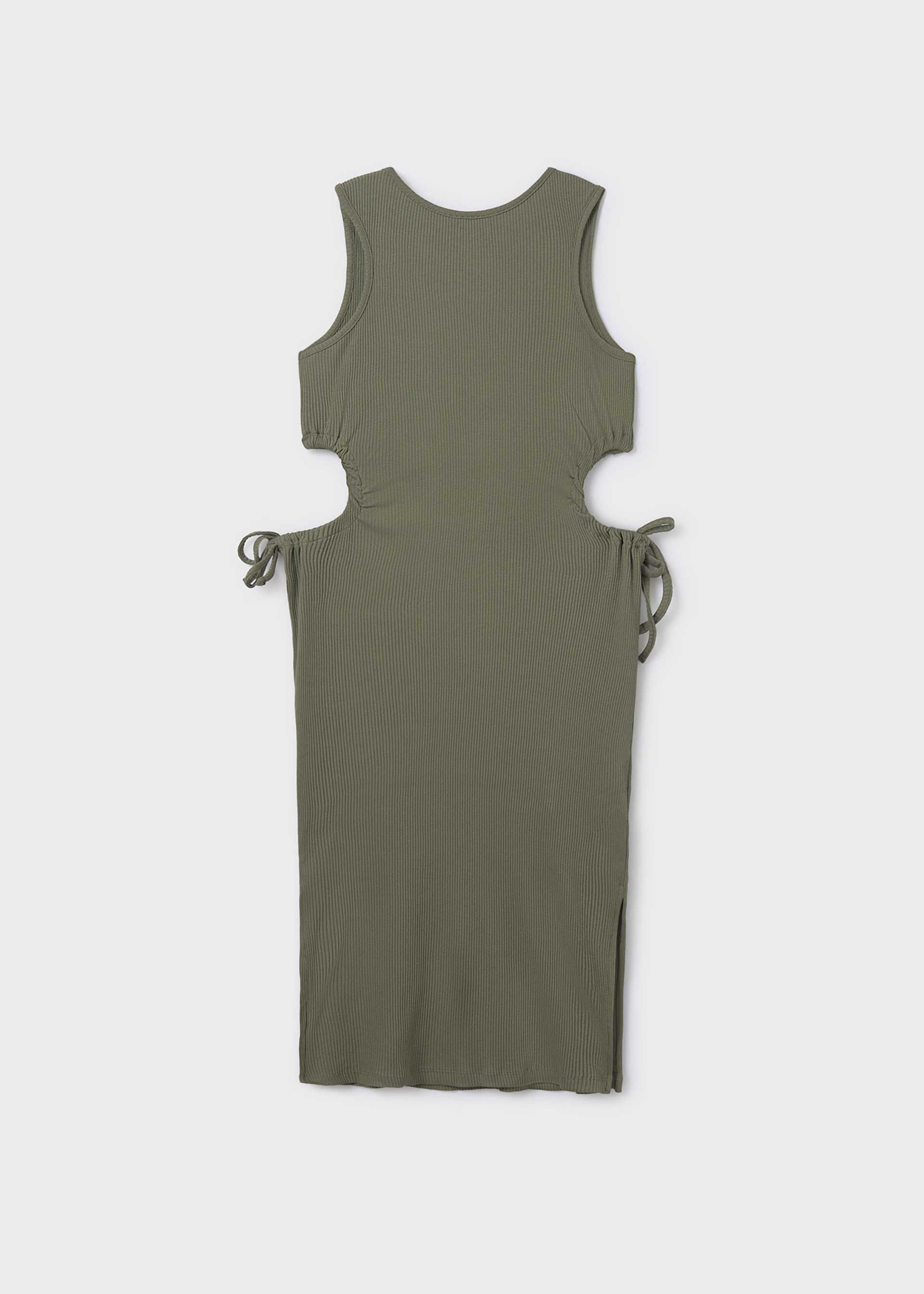 Sukienka midi w prążki dla dziewczynki