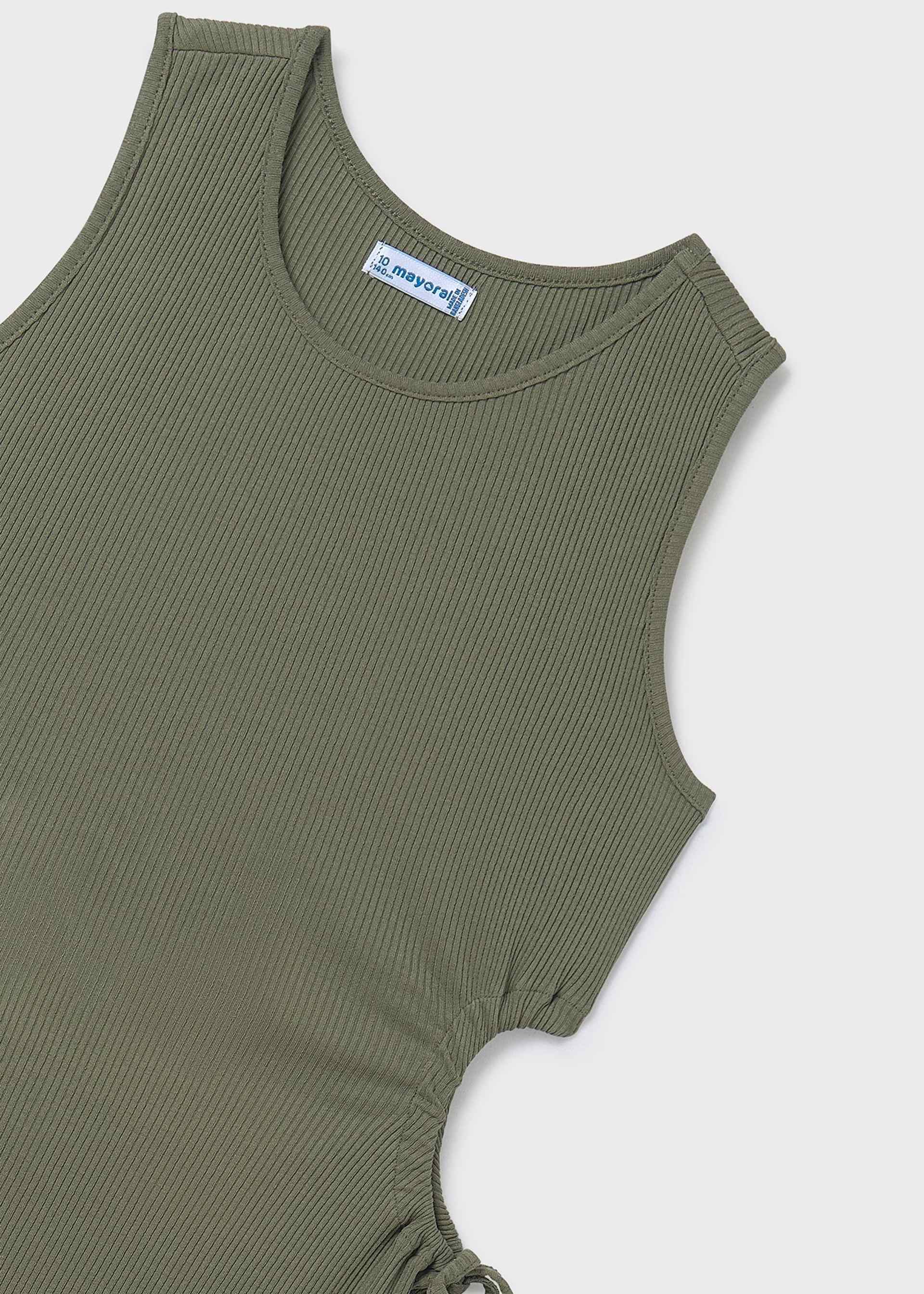 Vestido midi canalé chica Vestido midi canalé chica