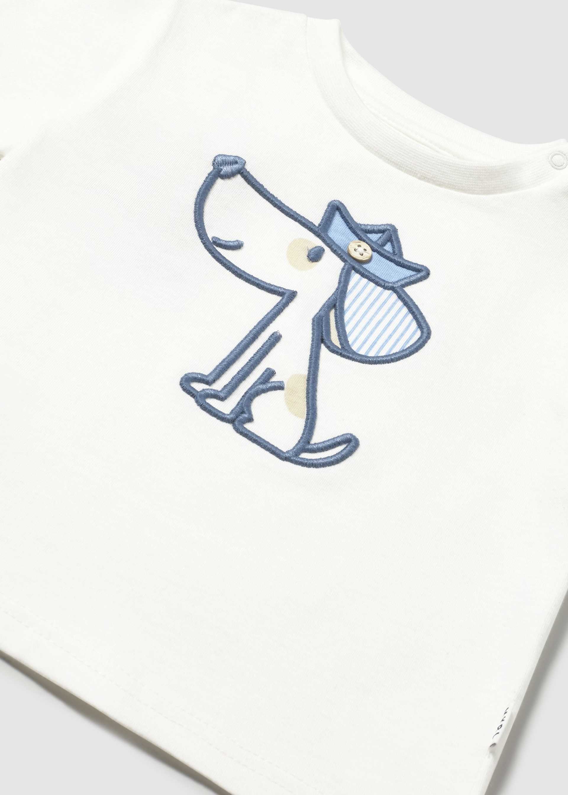 Camiseta liso aplique bebé