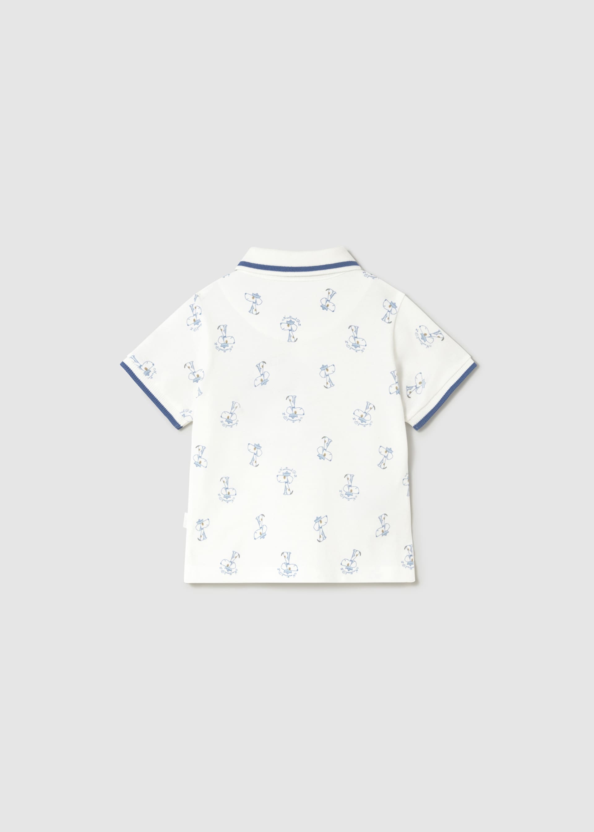 Baby microprint pique polo shirt