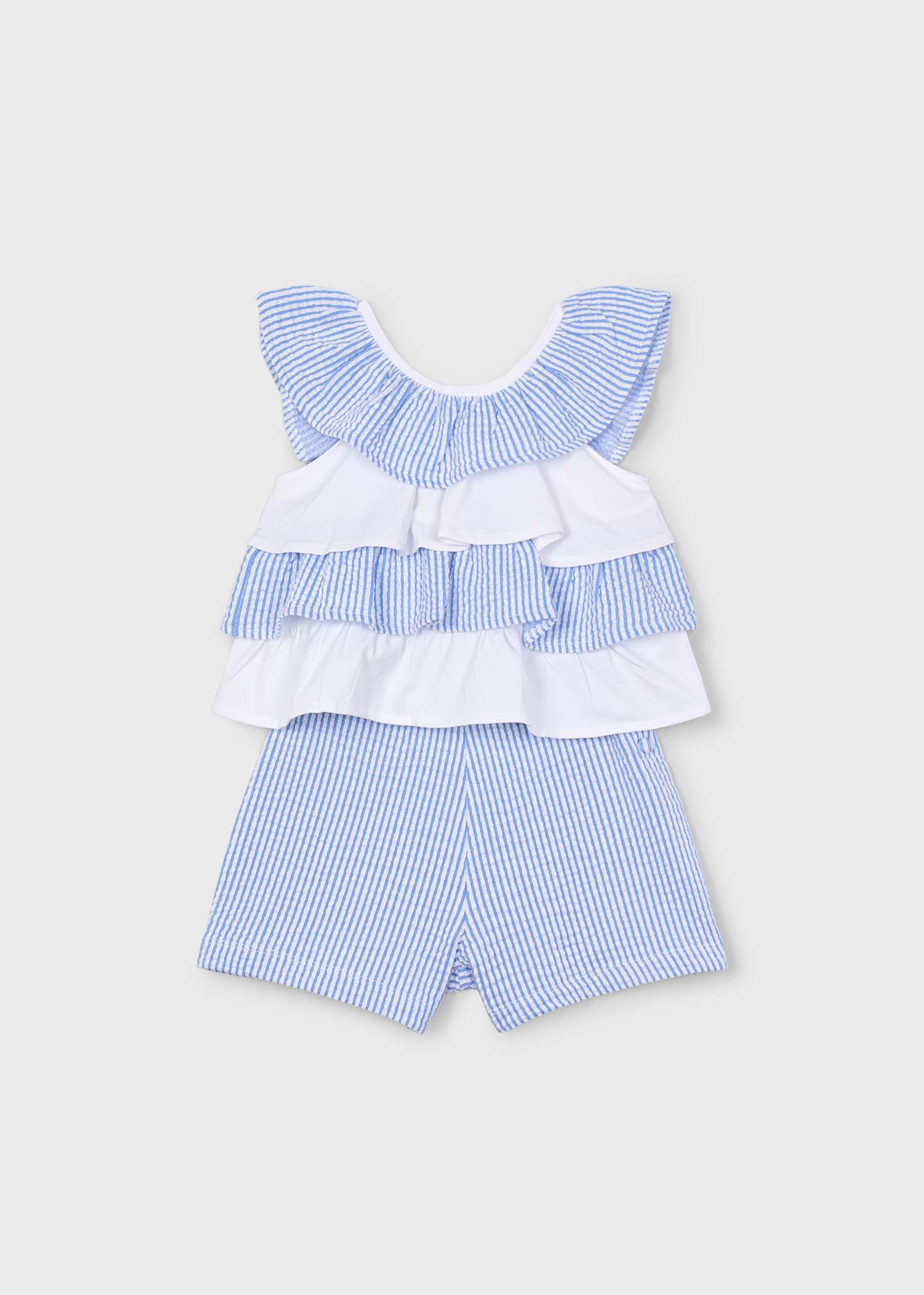 Conjunto short volantes niña