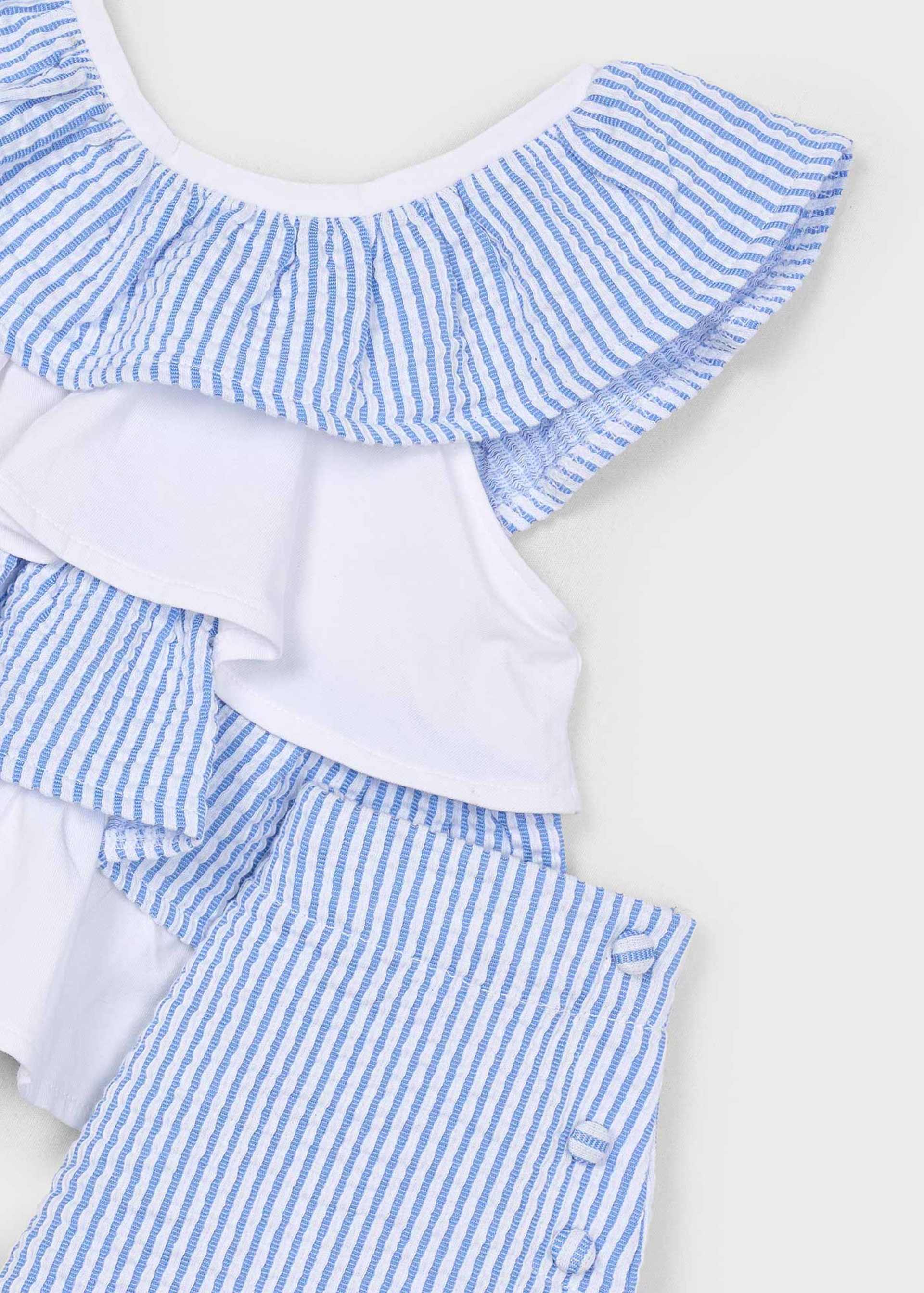 Conjunto short volantes niña