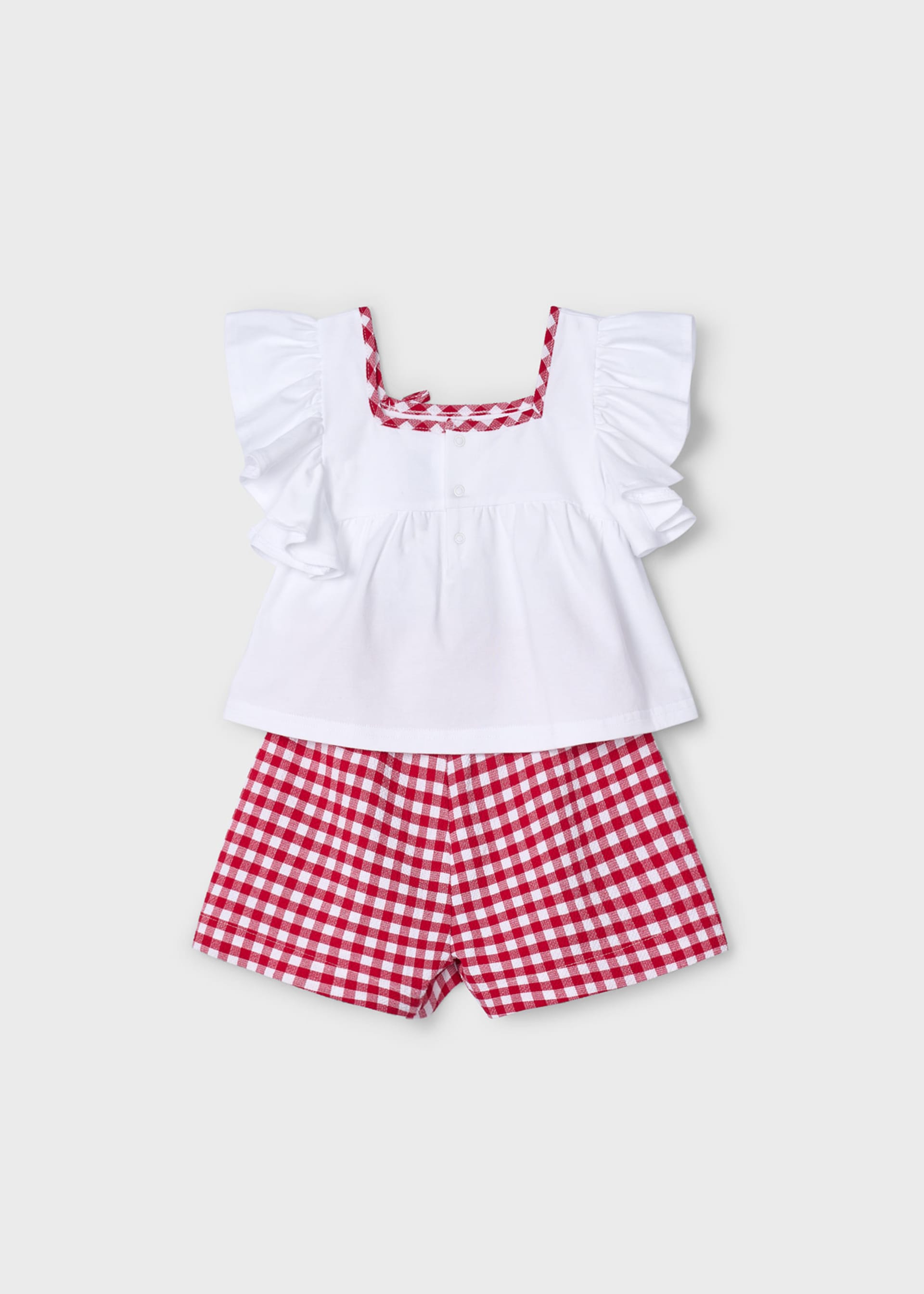Girl top and gingham shorts set