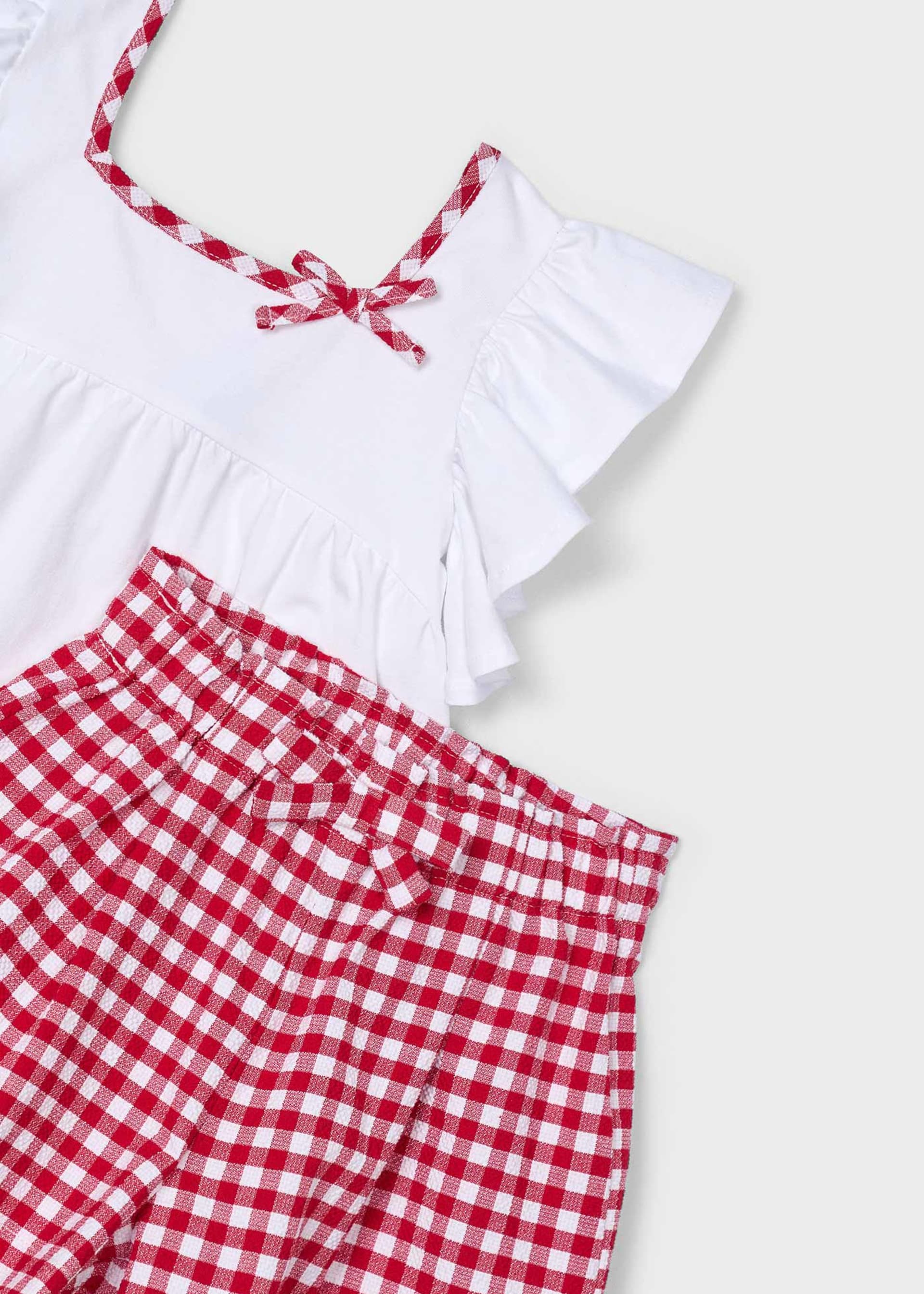 Girl top and gingham shorts set