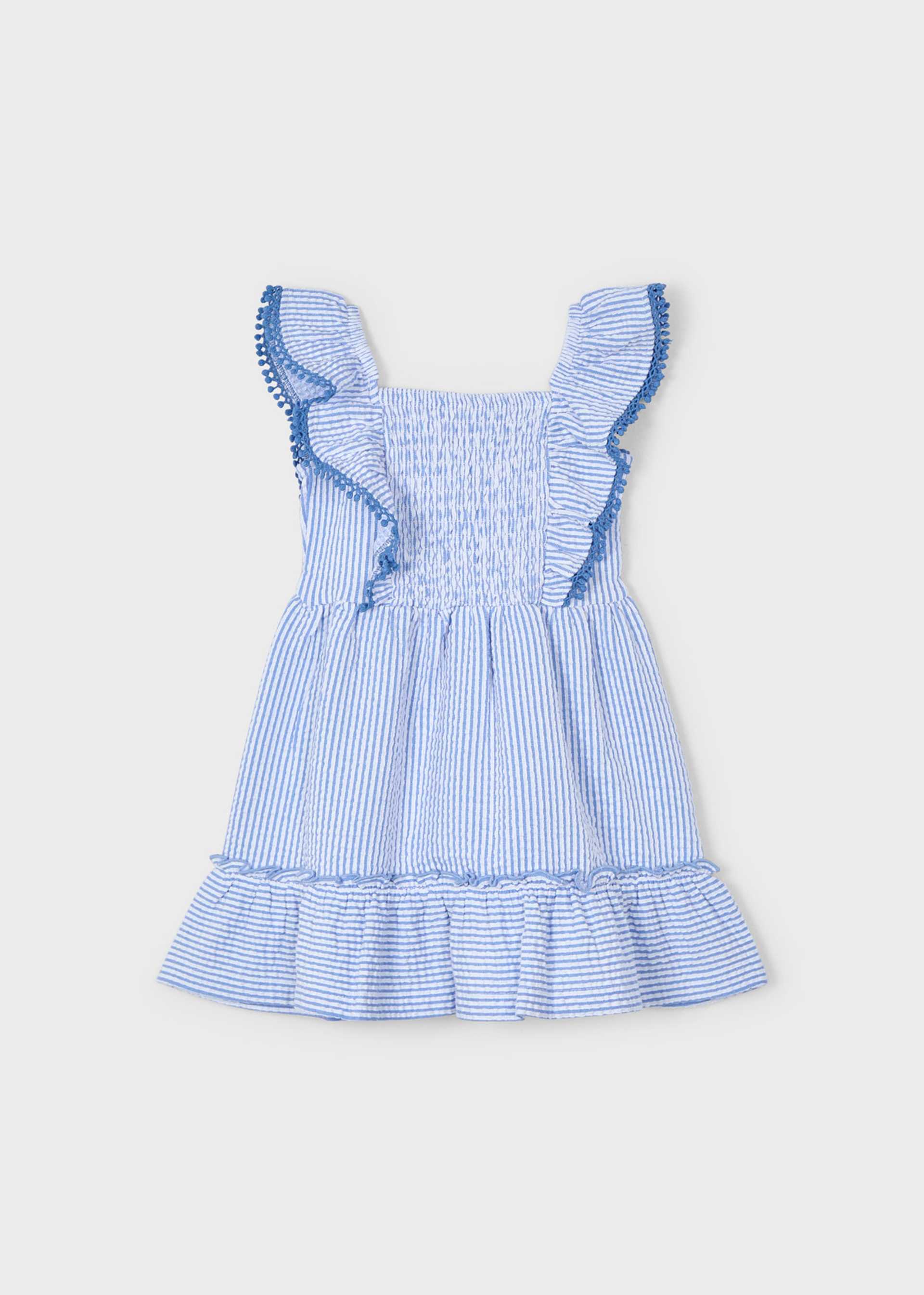 Vestido rayas punto niña