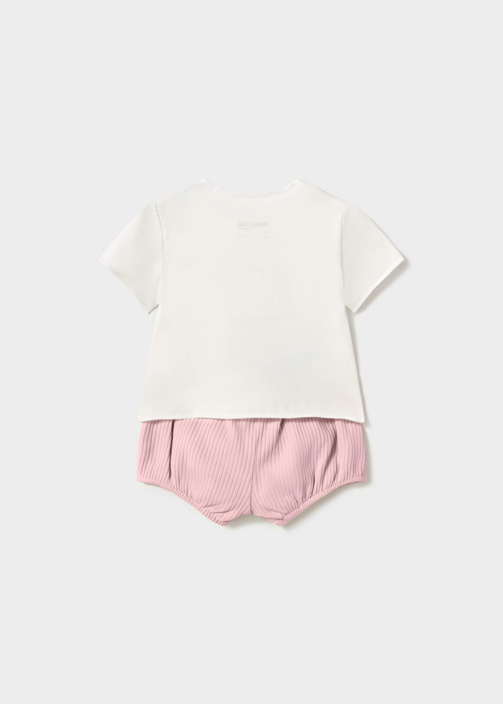 Completo pantaloncino e maglietta orsetto neonata